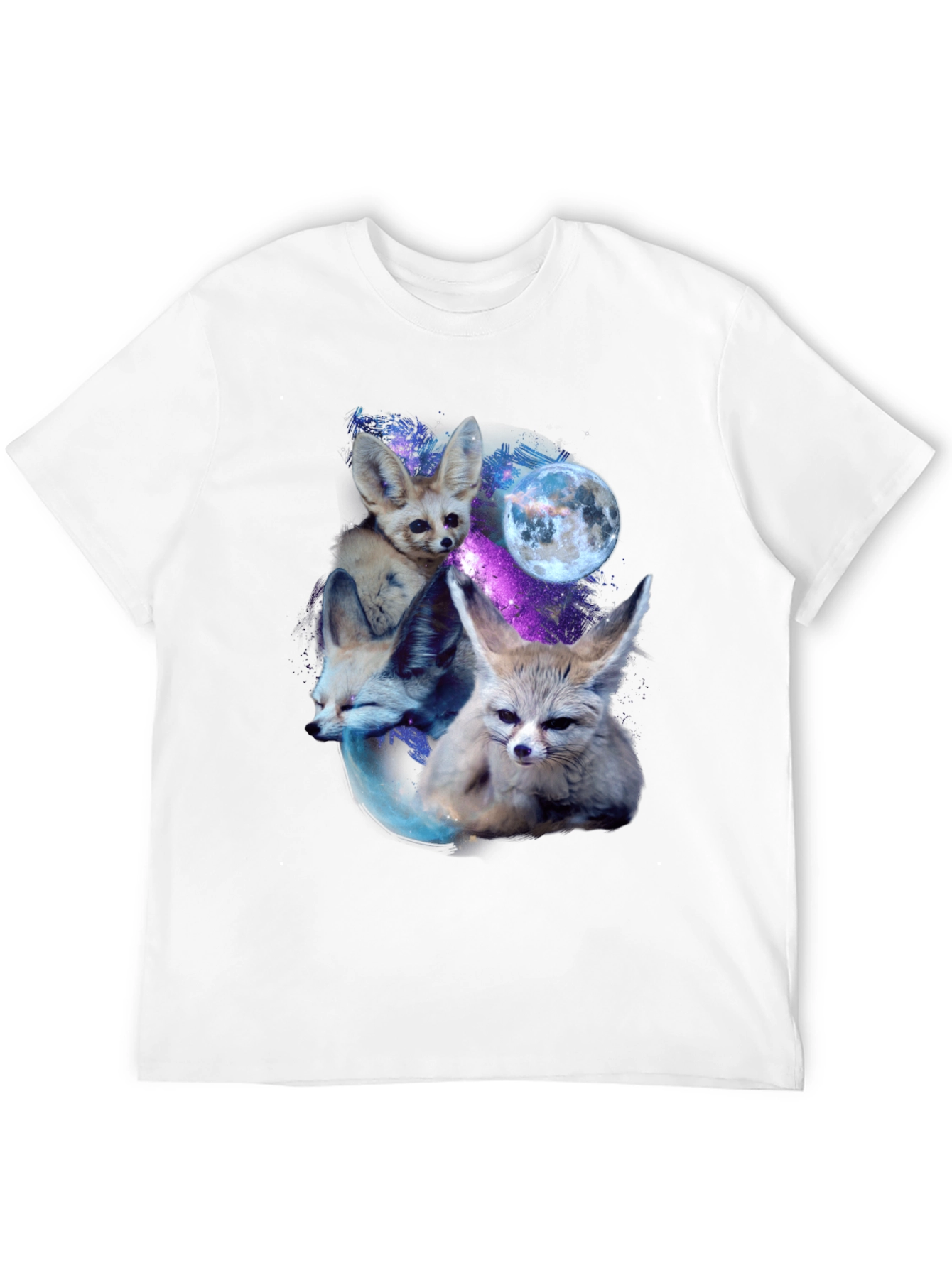 Fox Galaxy T-Shirt - Celestial Fennec Design