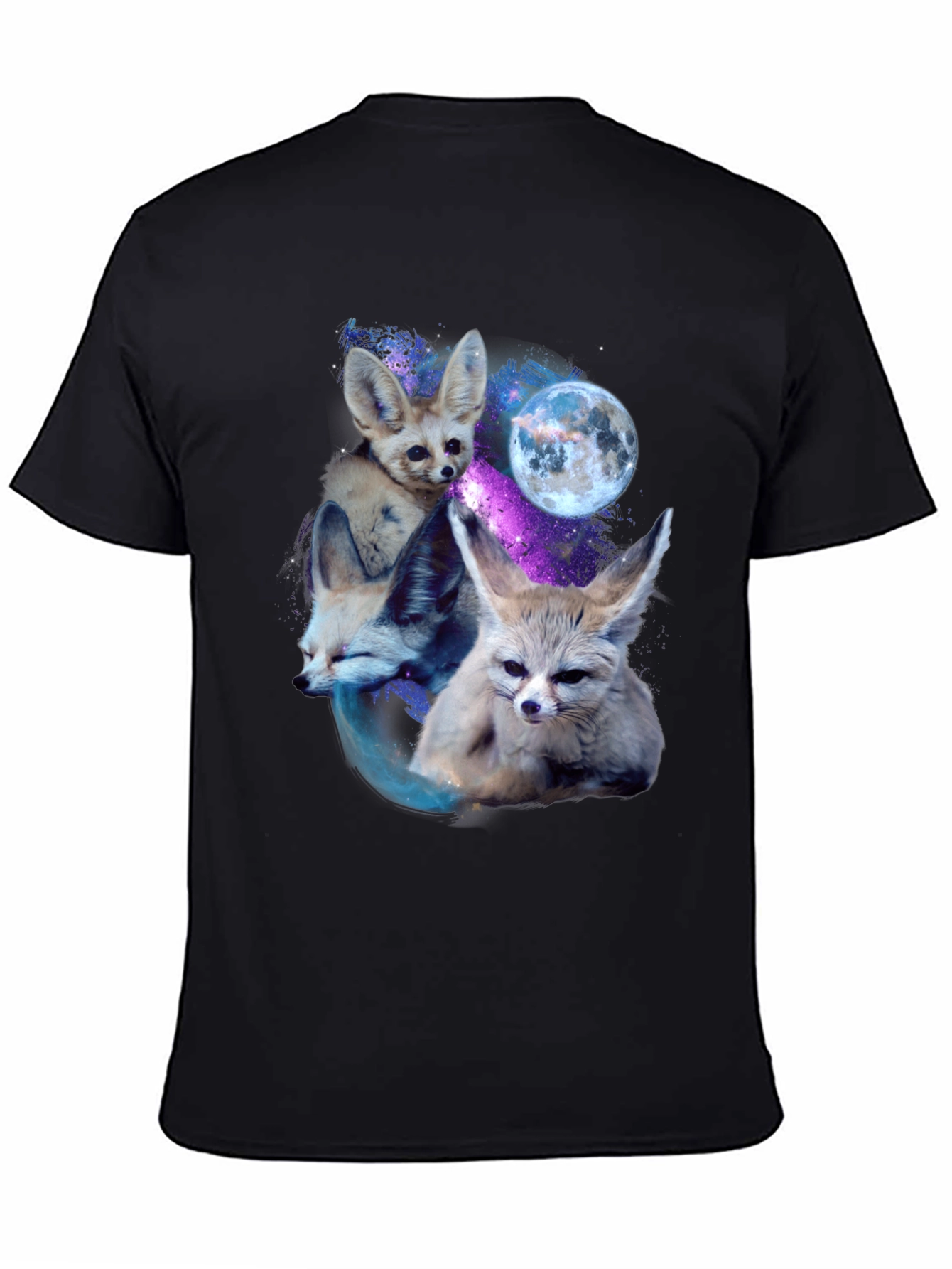 Fox Galaxy T-Shirt - Celestial Fennec Design