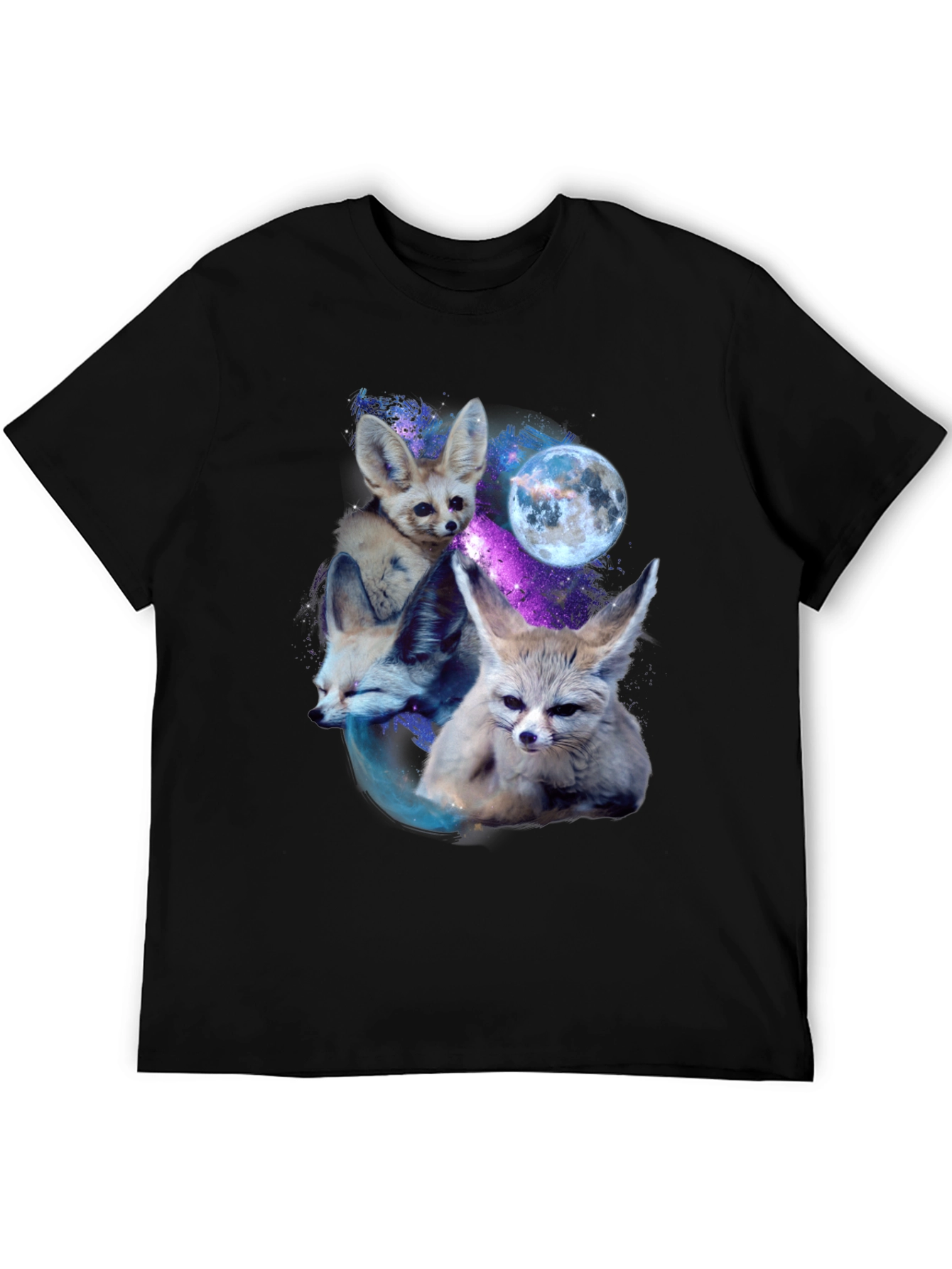 Fox Galaxy T-Shirt - Celestial Fennec Design