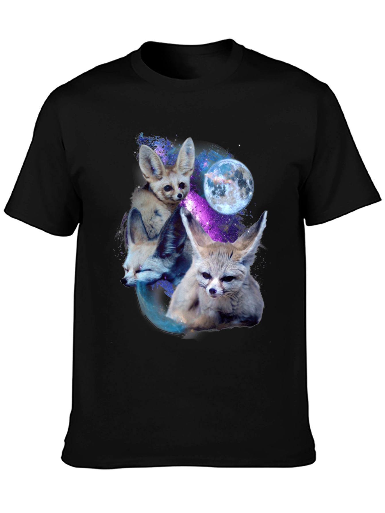 Fox Galaxy T-Shirt - Celestial Fennec Design