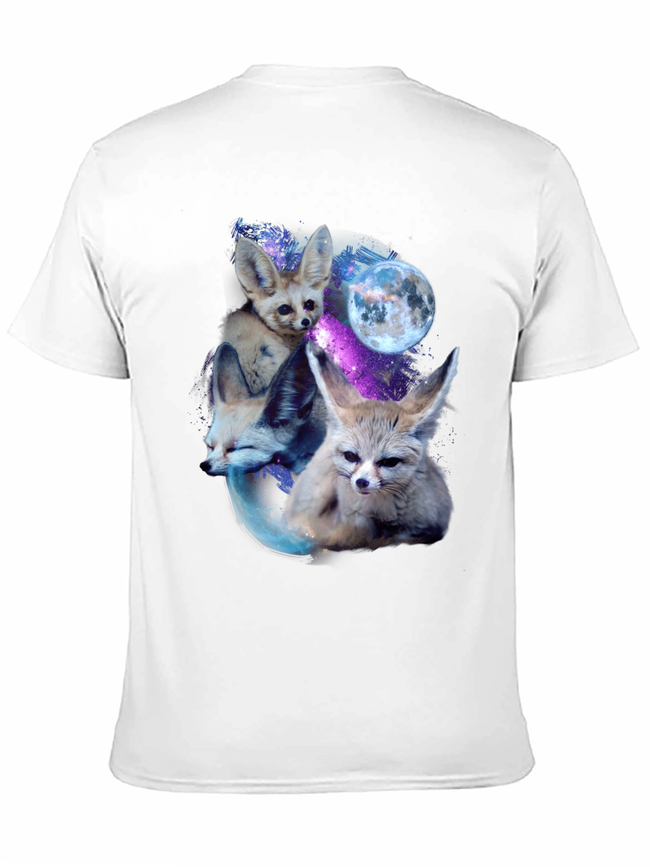 Fox Galaxy T-Shirt - Celestial Fennec Design
