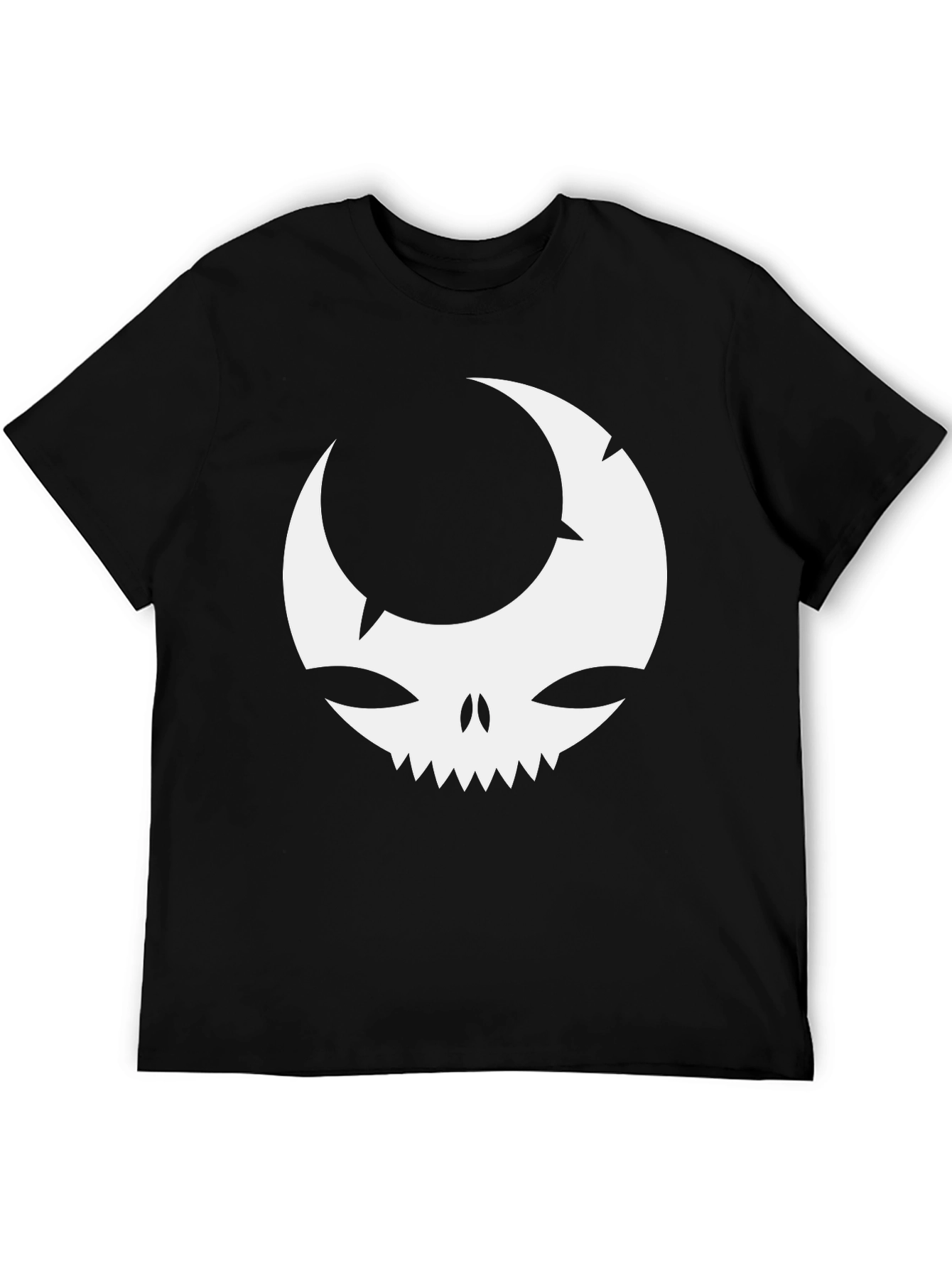 Moon Skull Graphic Black T-Shirt
