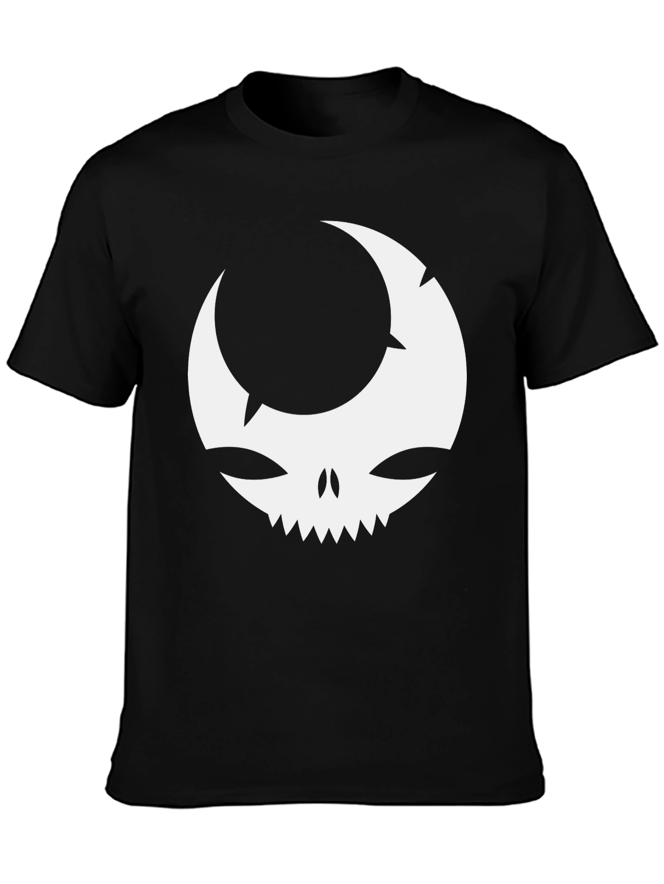 Moon Skull Graphic Black T-Shirt