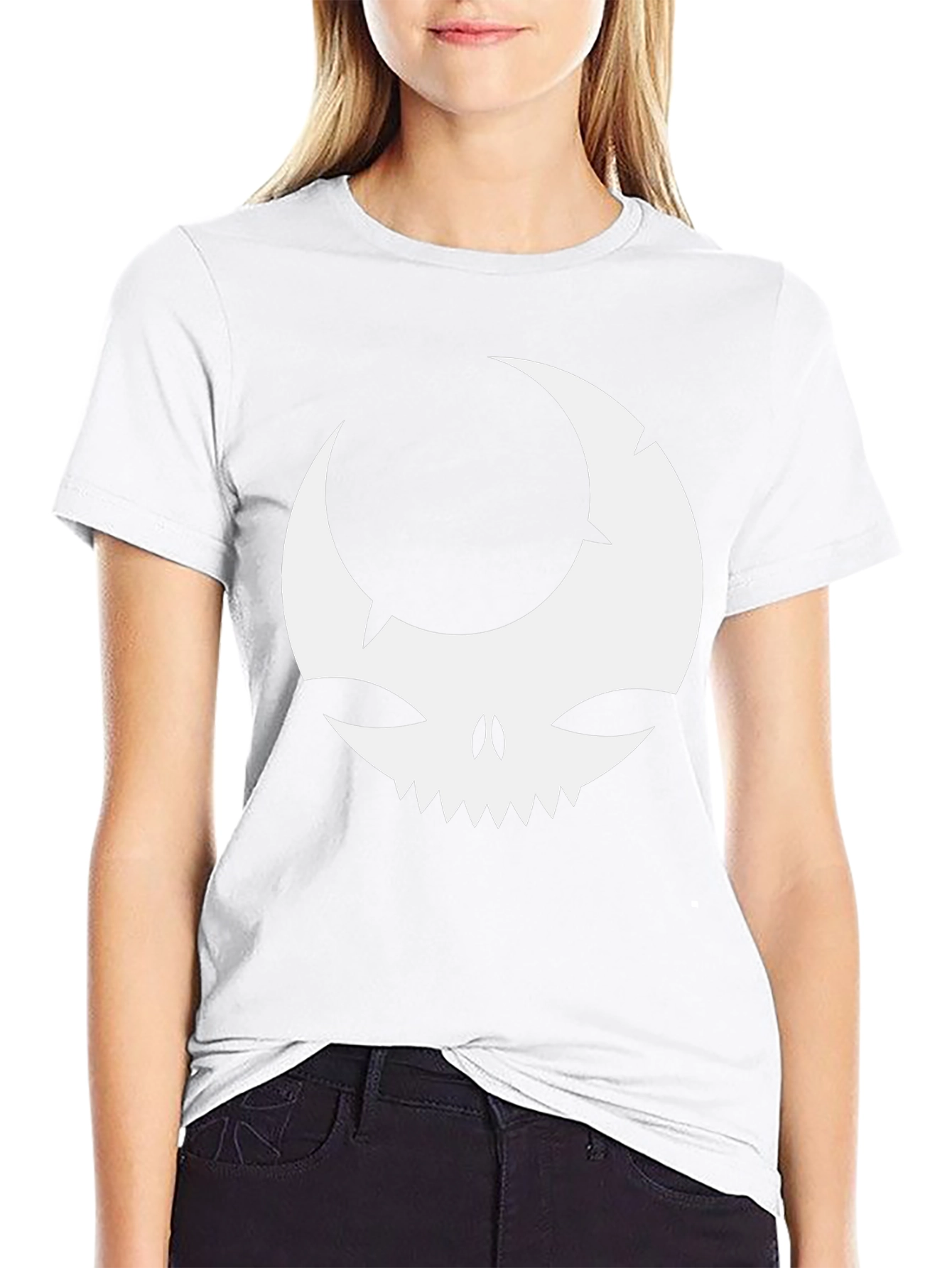 Moon Skull Graphic Black T-Shirt