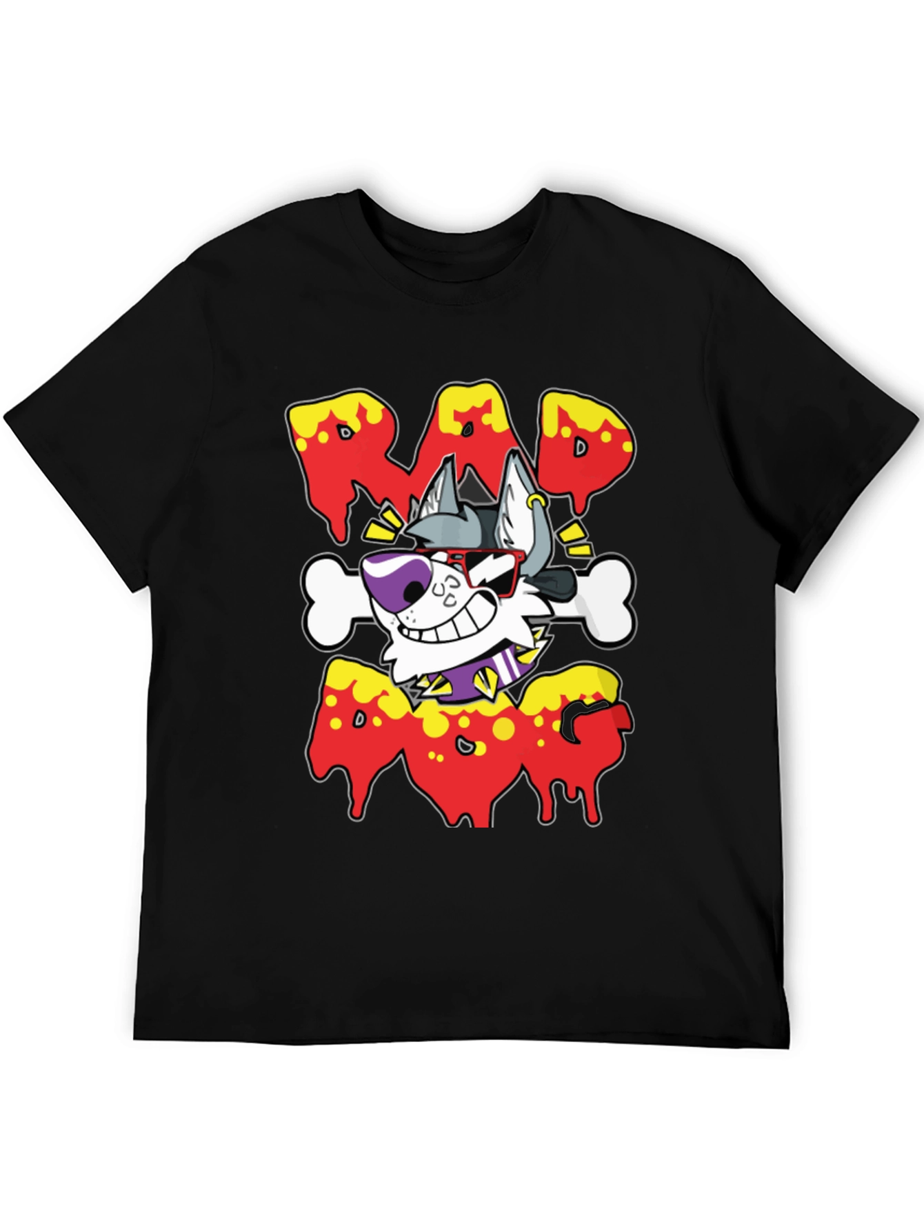 Rad Dog Graphic Tee - Mens Black T-Shirt