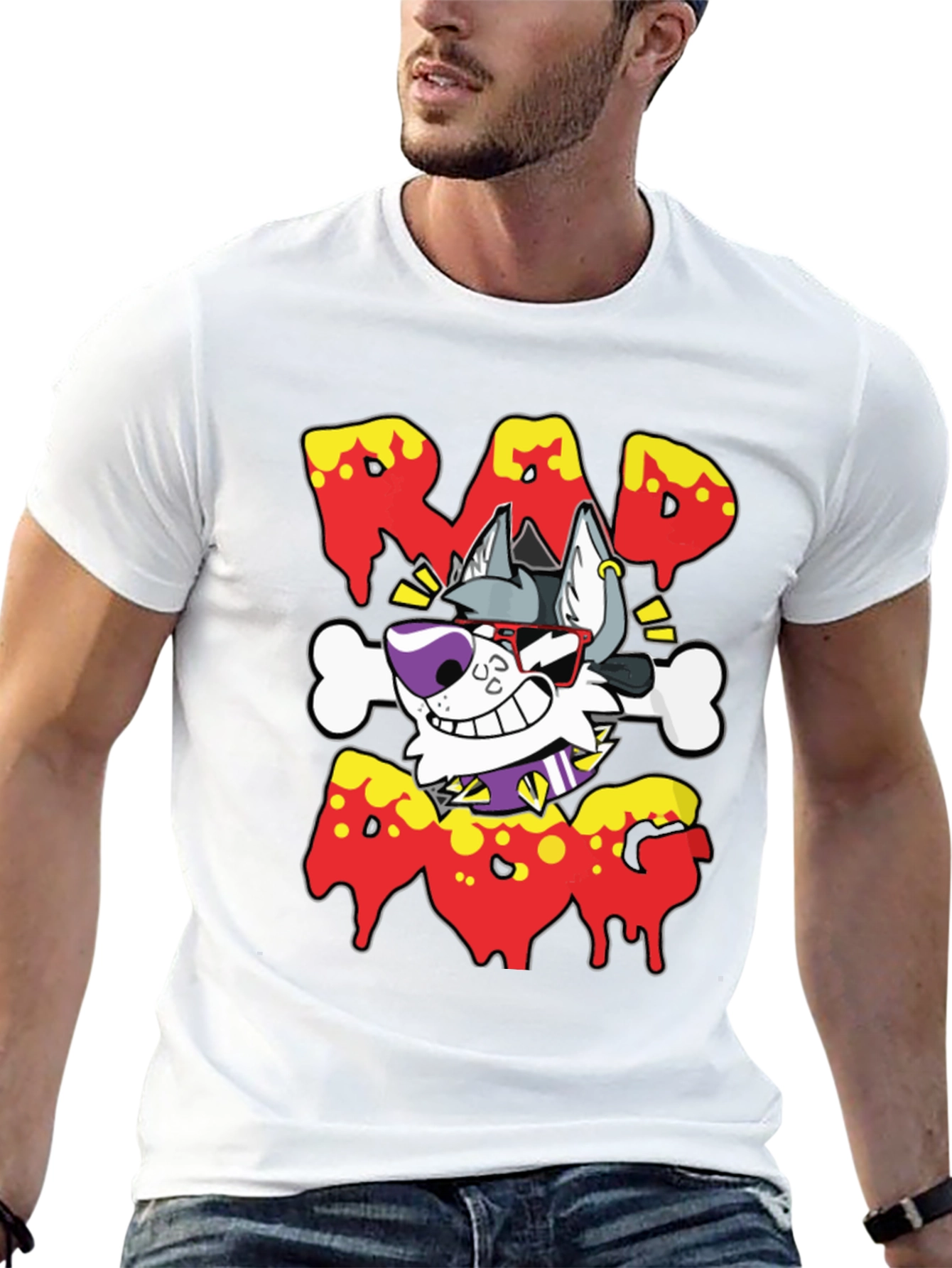 Rad Dog Graphic Tee - Mens Black T-Shirt