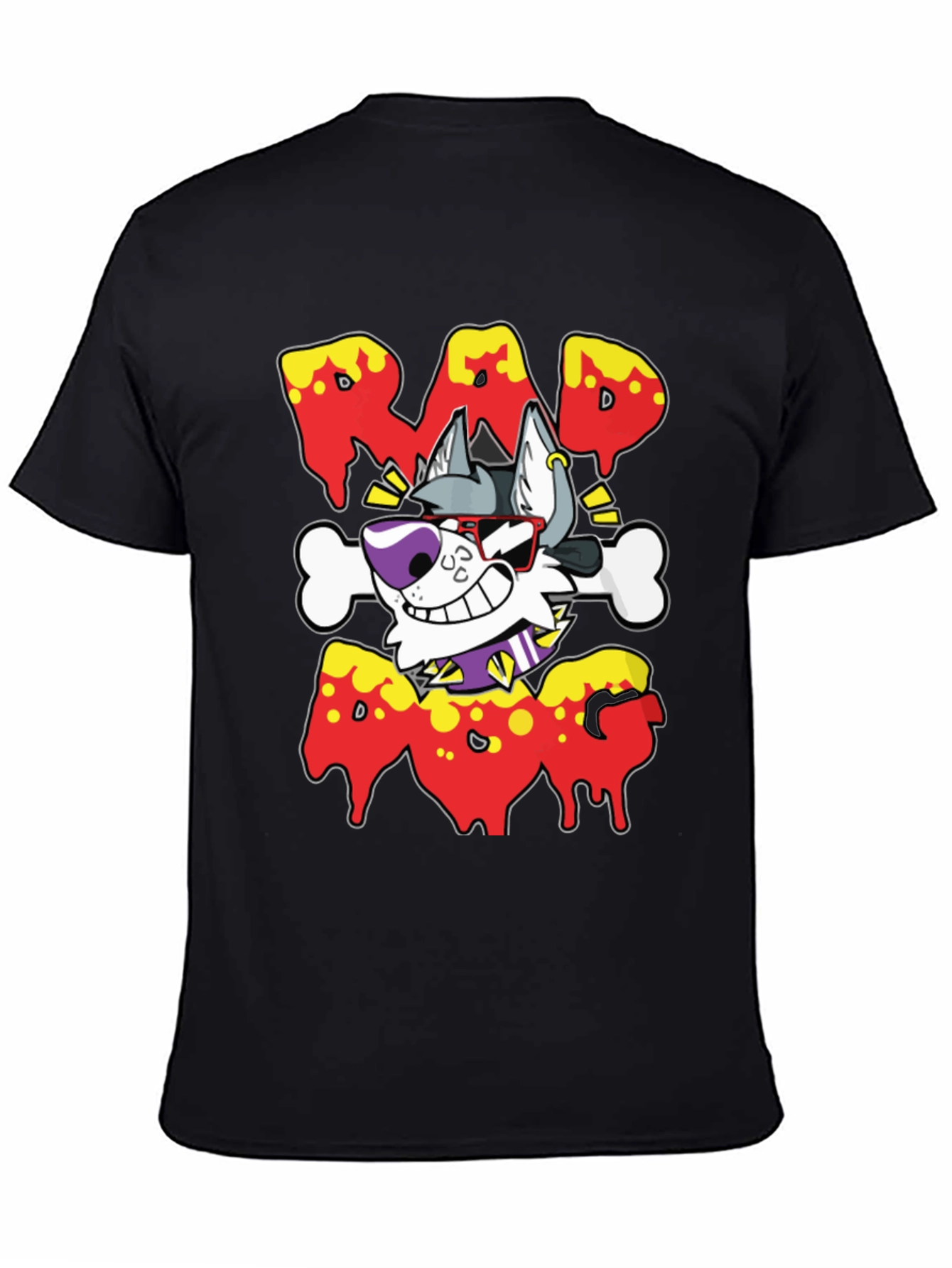 Rad Dog Graphic Tee - Mens Black T-Shirt