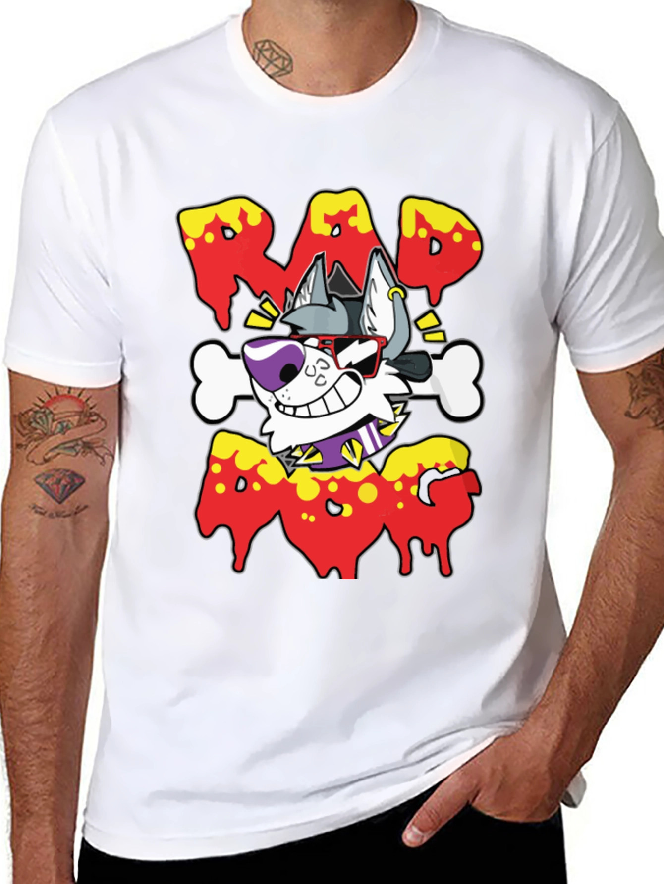 Rad Dog Graphic Tee - Mens Black T-Shirt
