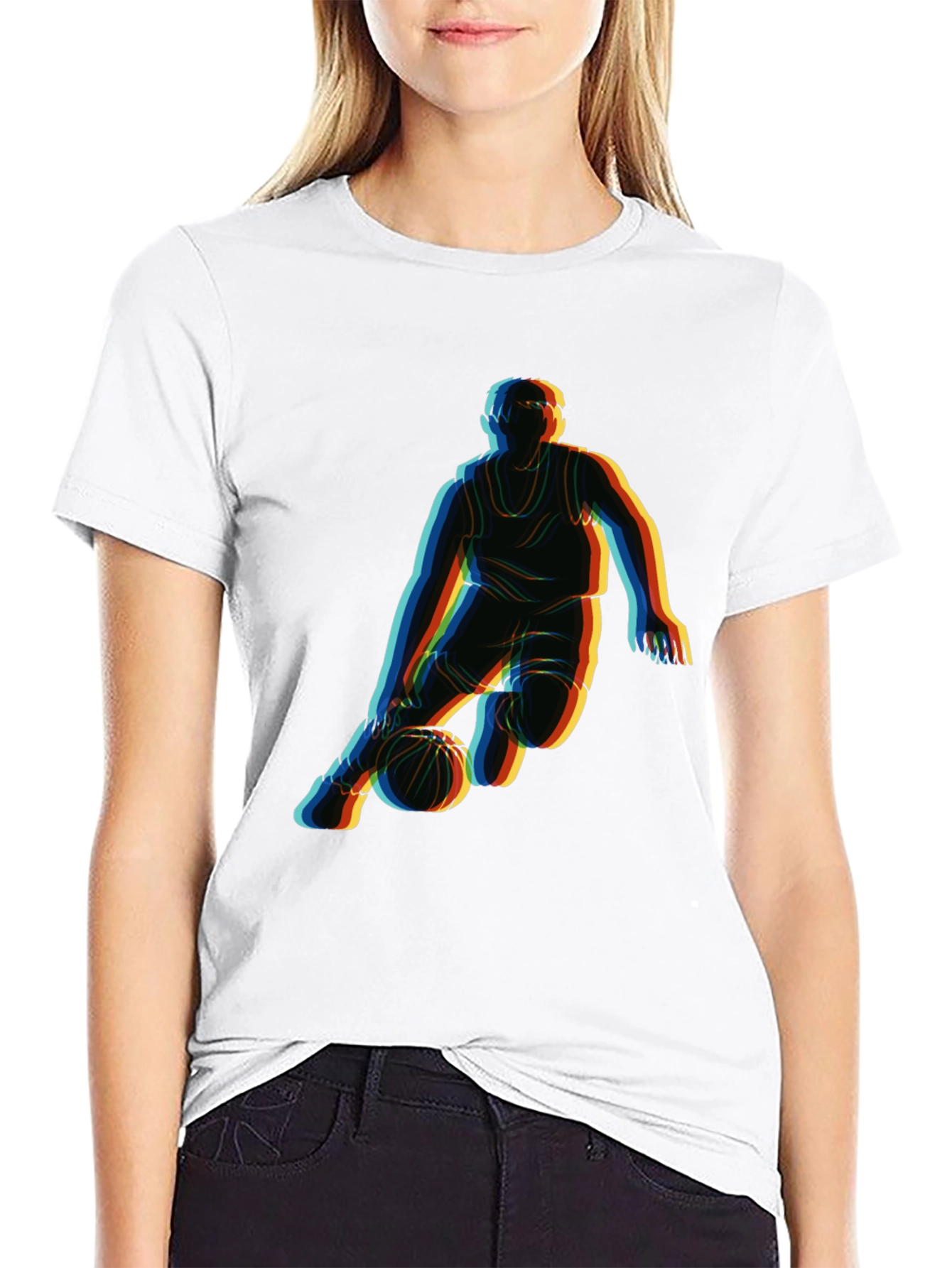 Basketball Player Graphic T-Shirt - Retro Style Tee