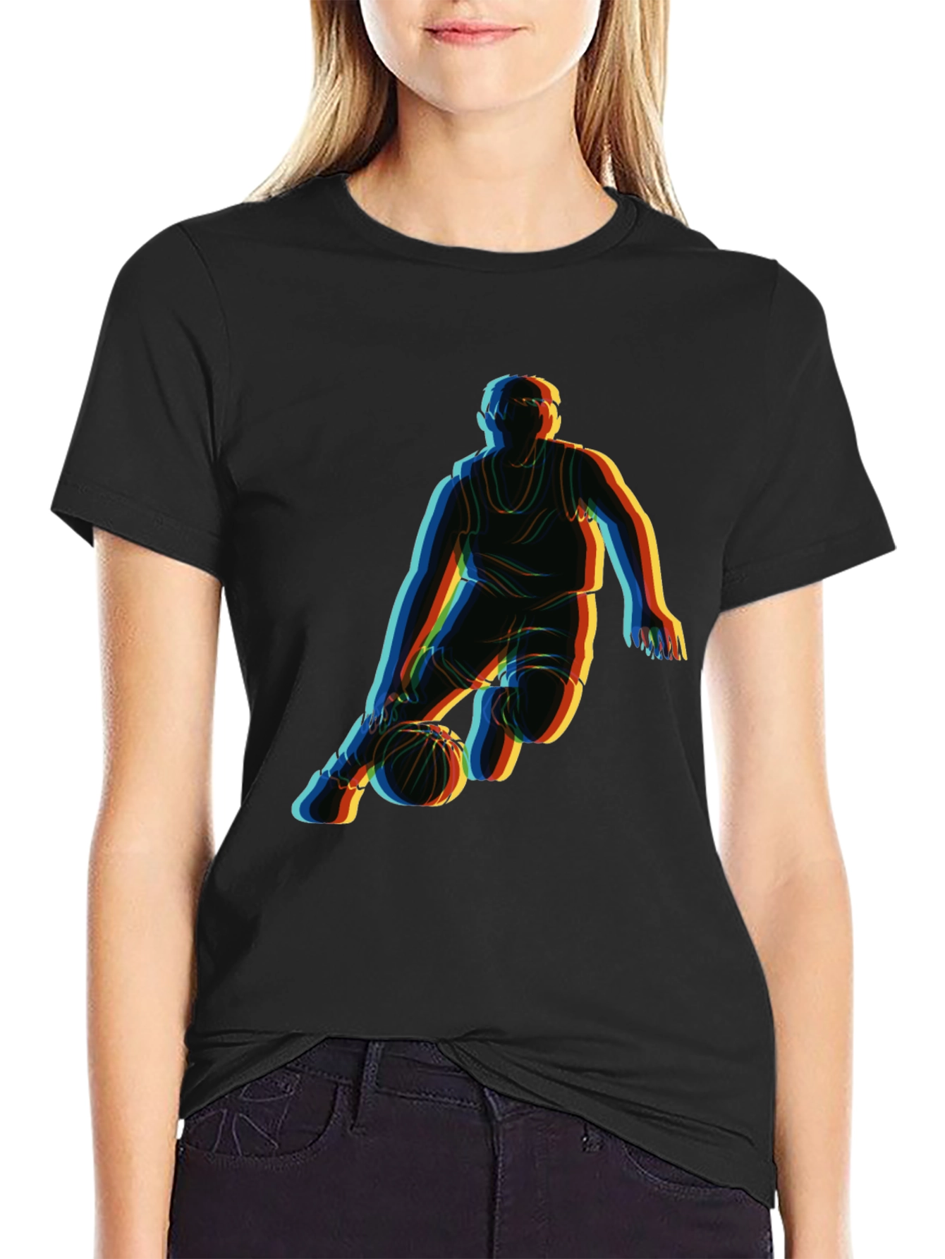 Basketball Player Graphic T-Shirt - Retro Style Tee