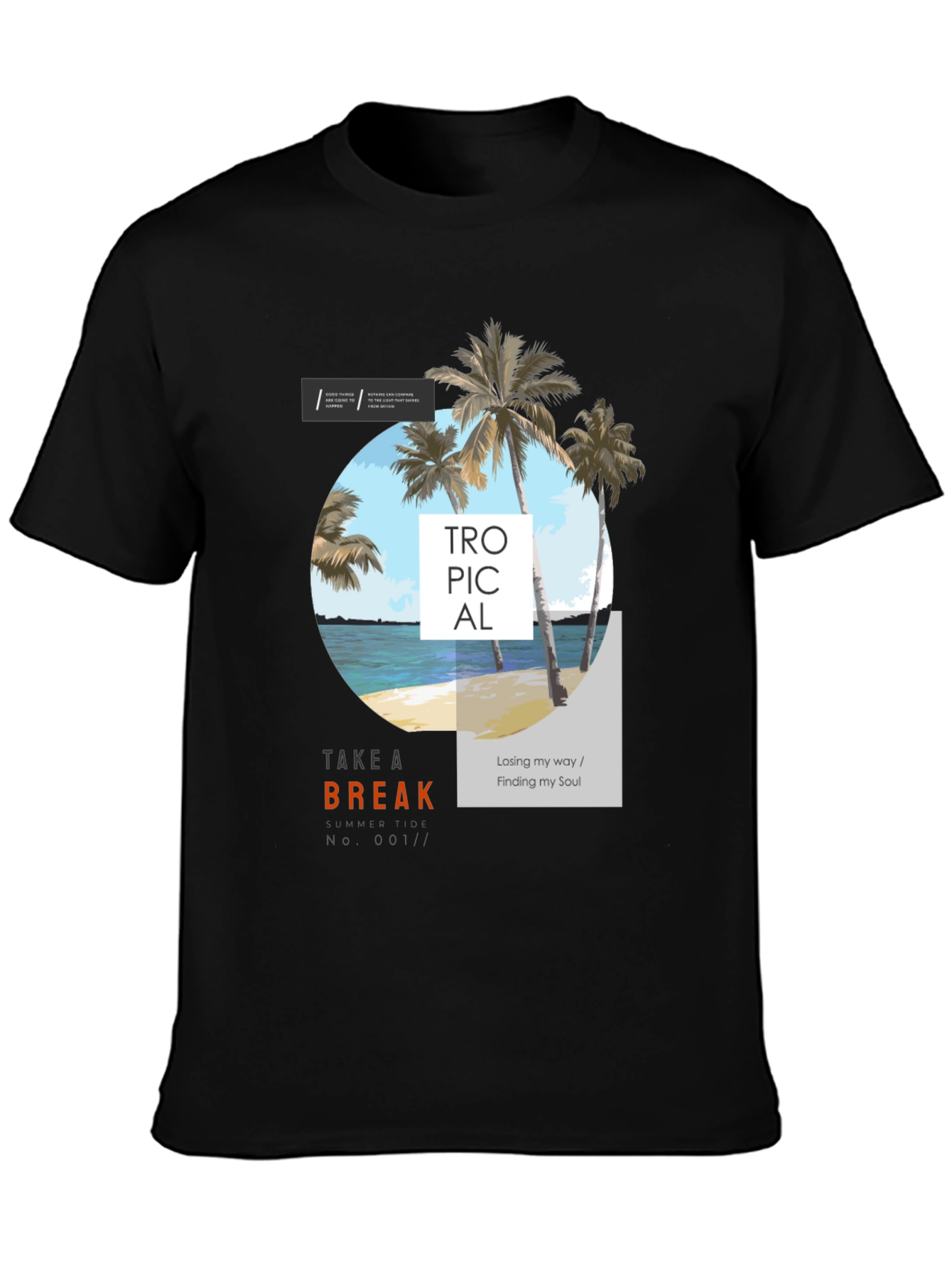 Tropical Beach Graphic Tee - Take a Break