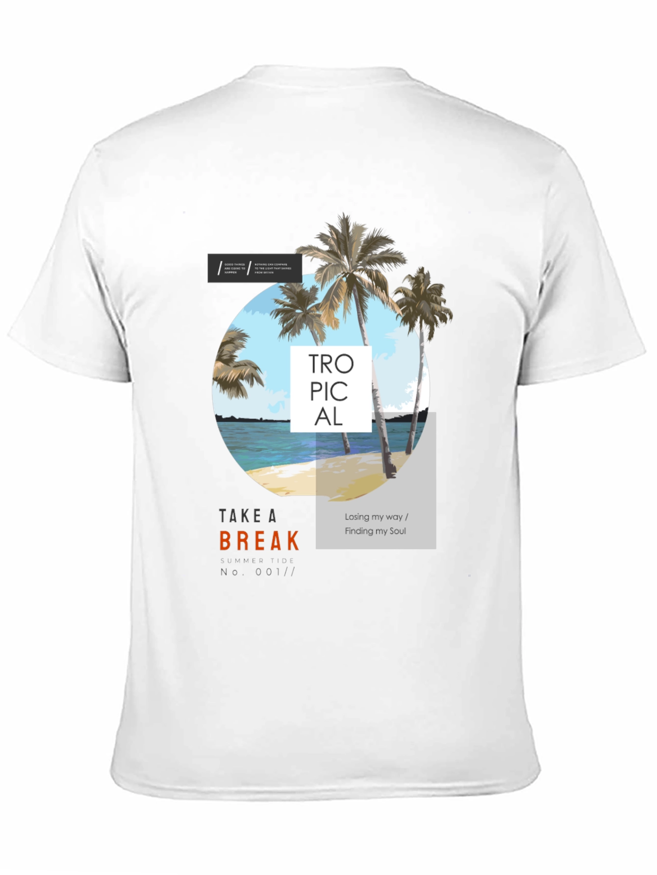 Tropical Beach Graphic Tee - Take a Break