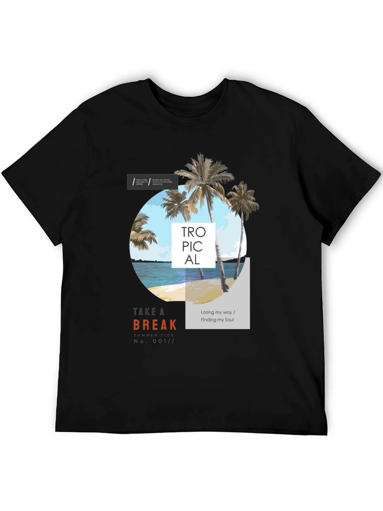 Tropical Beach Graphic Tee - Take a Break