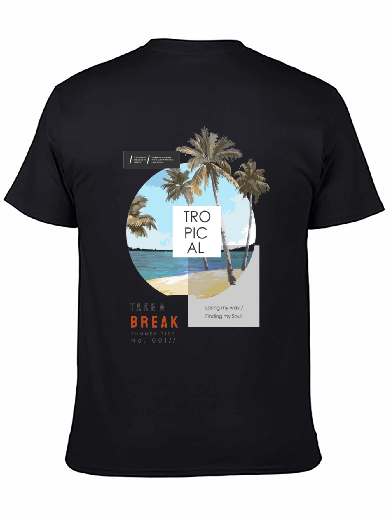 Tropical Beach Graphic Tee - Take a Break