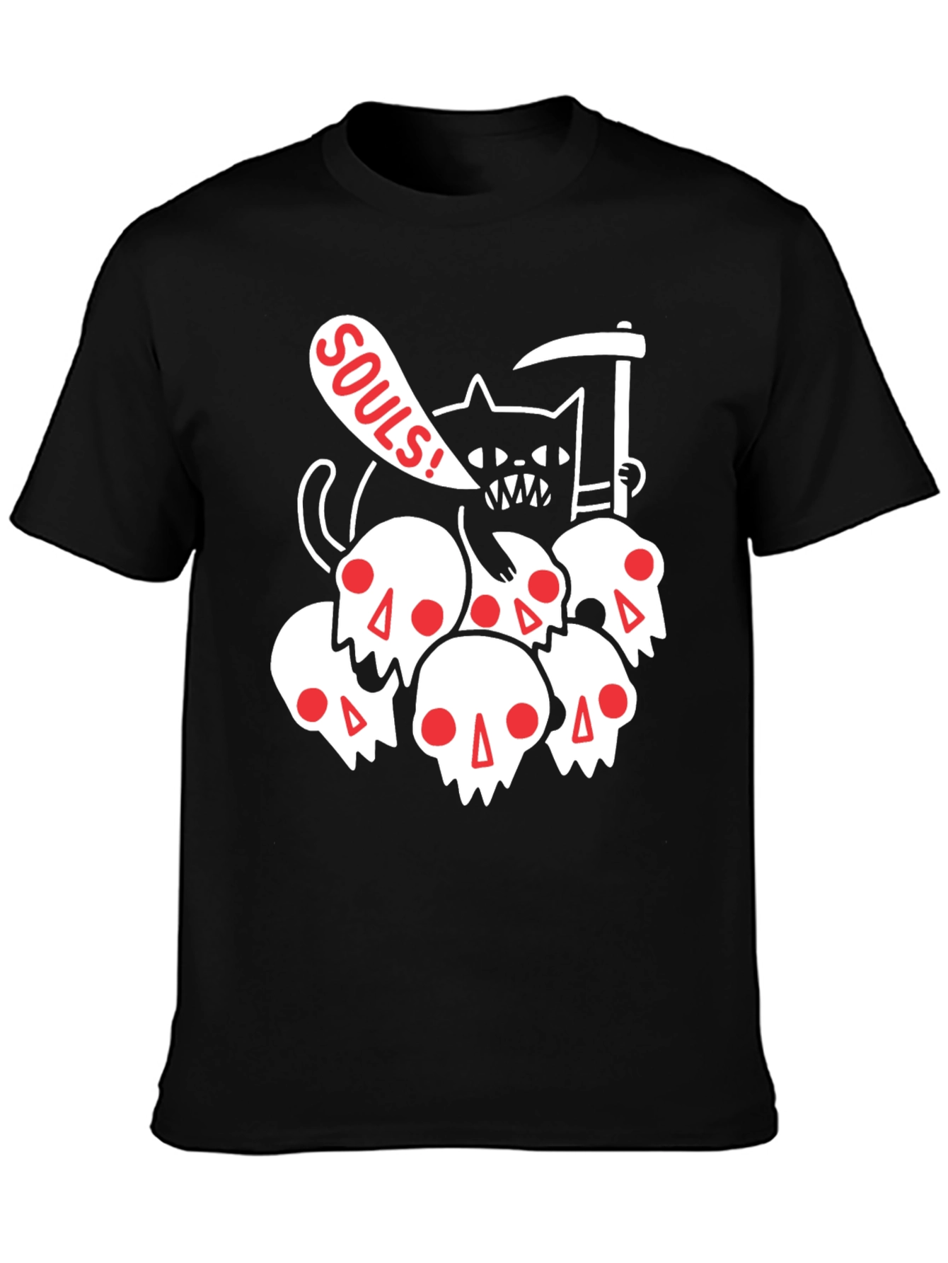 Grim Reaper Cat T-Shirt - Souls Graphic Tee