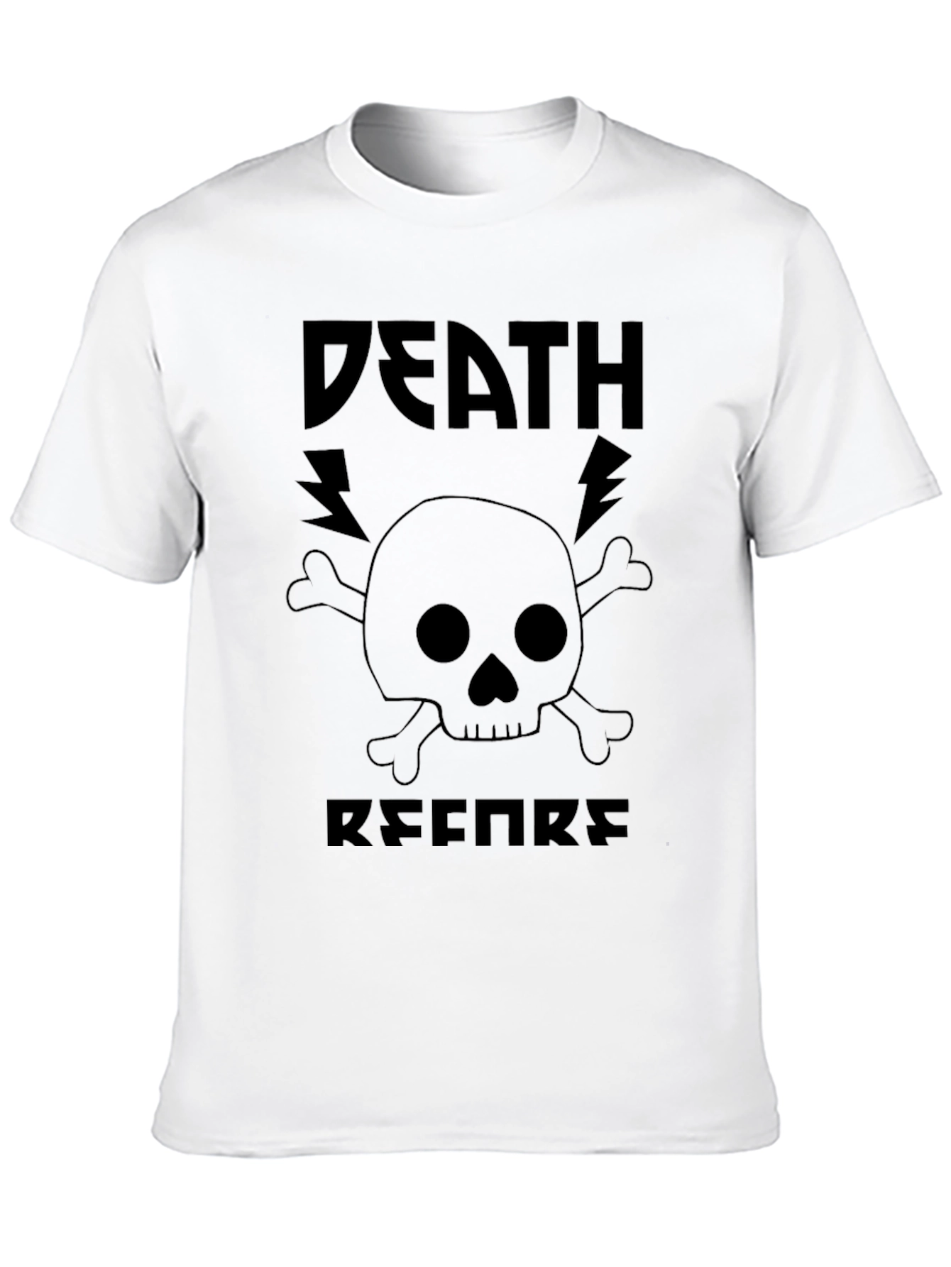 Death Before Referee Graphic Tee - Black Cotton