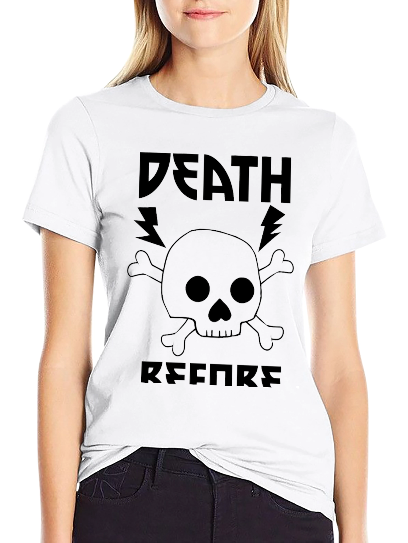 Death Before Referee Graphic Tee - Black Cotton