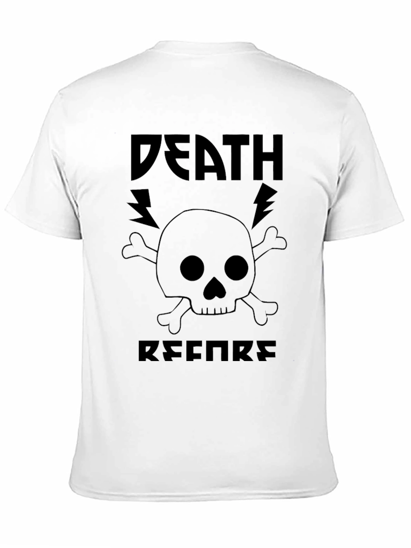 Death Before Referee Graphic Tee - Black Cotton