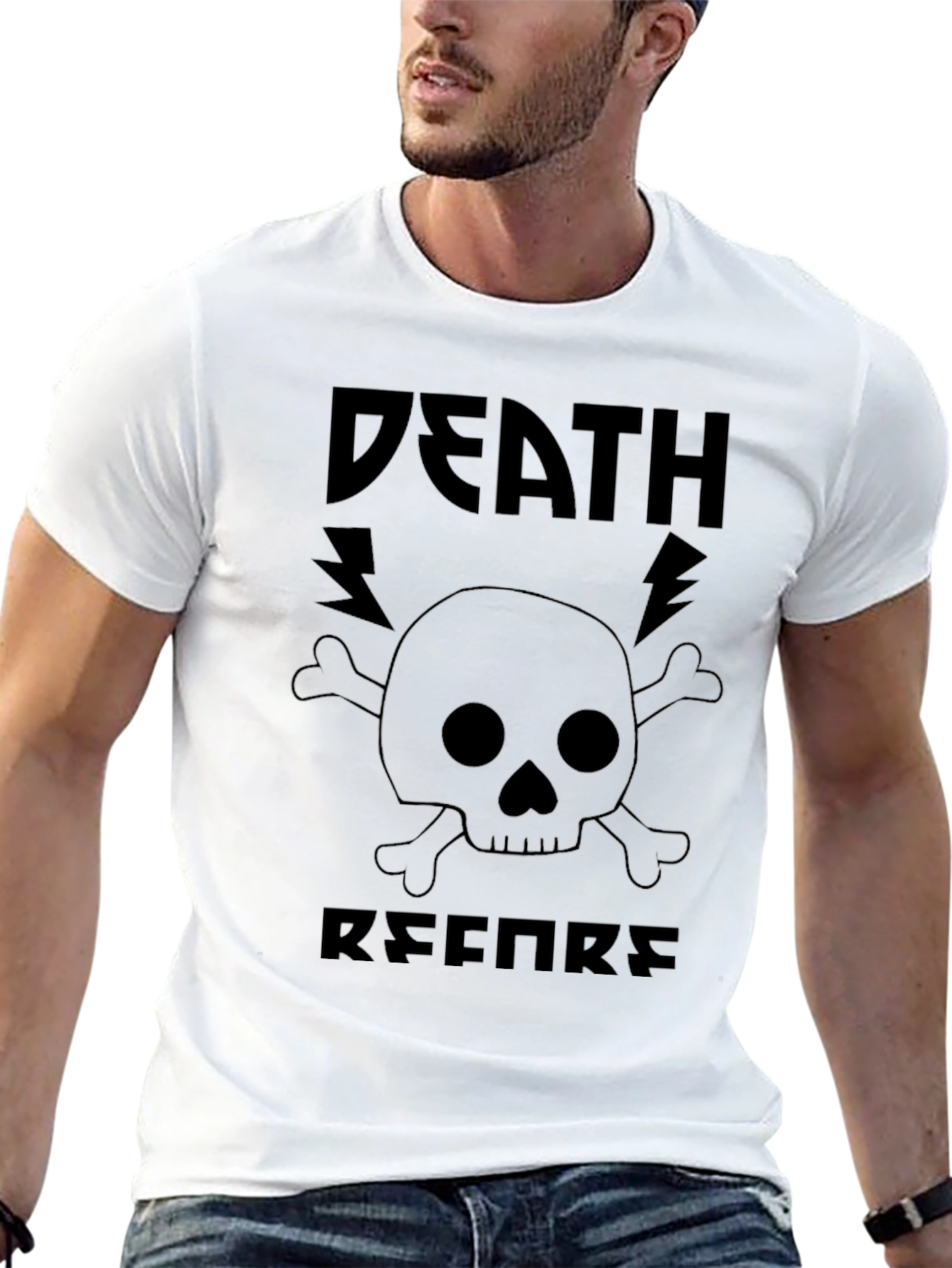 Death Before Referee Graphic Tee - Black Cotton