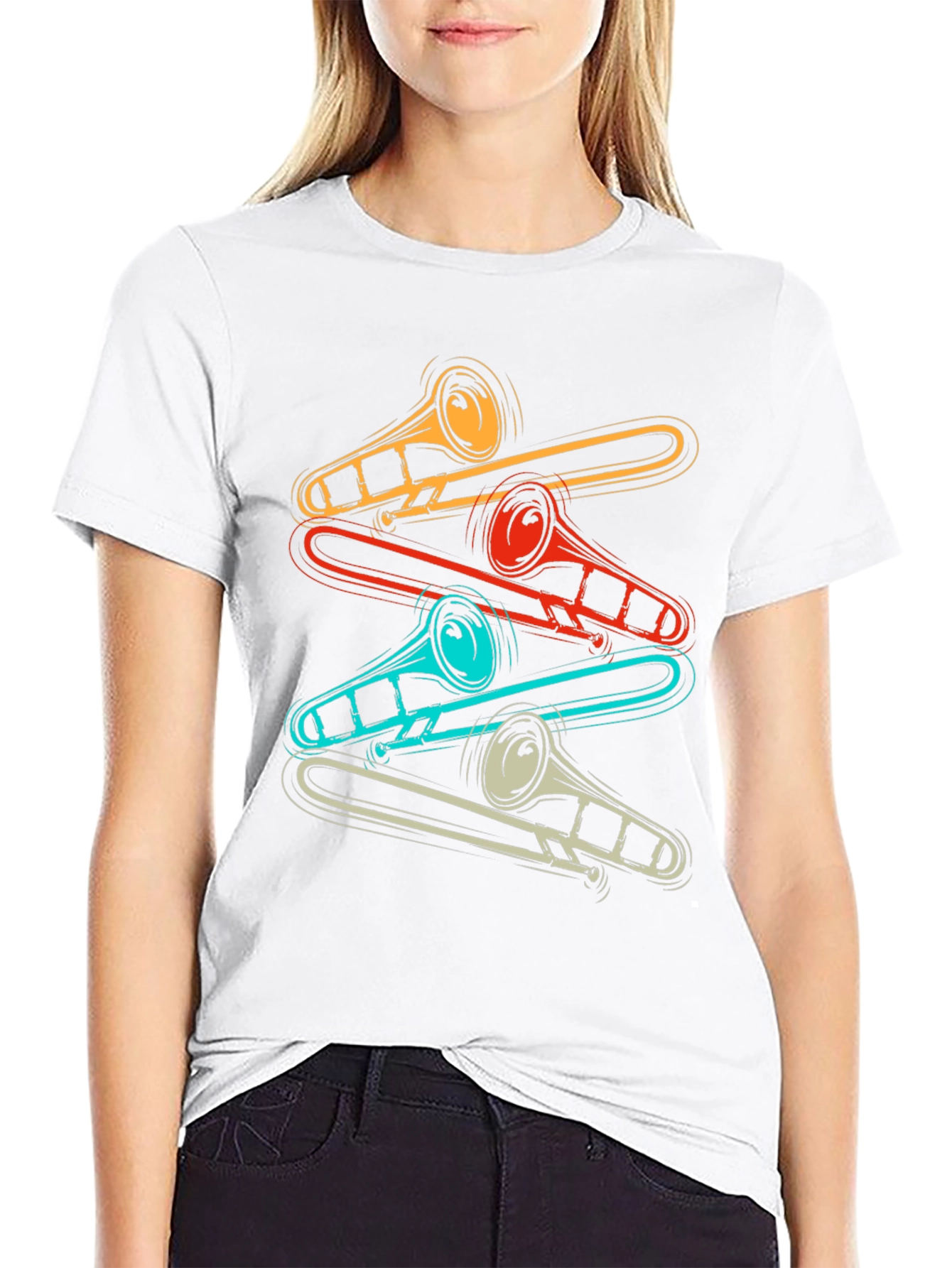 Retro Trombone Music Lover T-Shirt