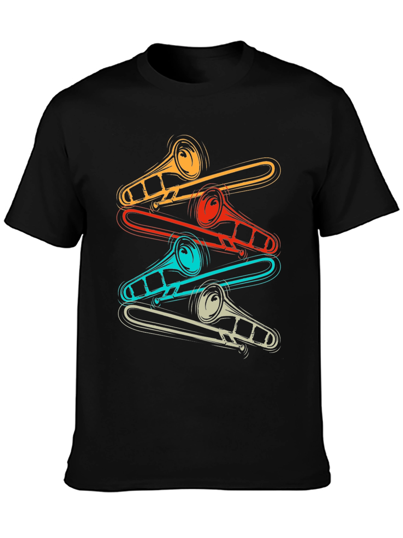 Retro Trombone Music Lover T-Shirt