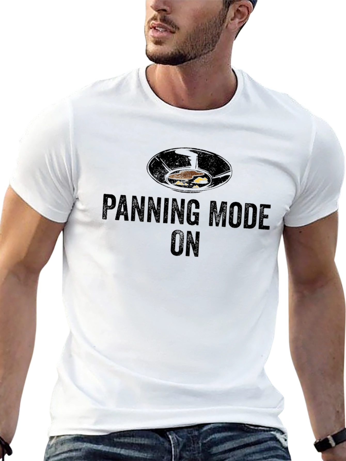 Panning Mode On T-Shirt - Gold Prospecting Tee