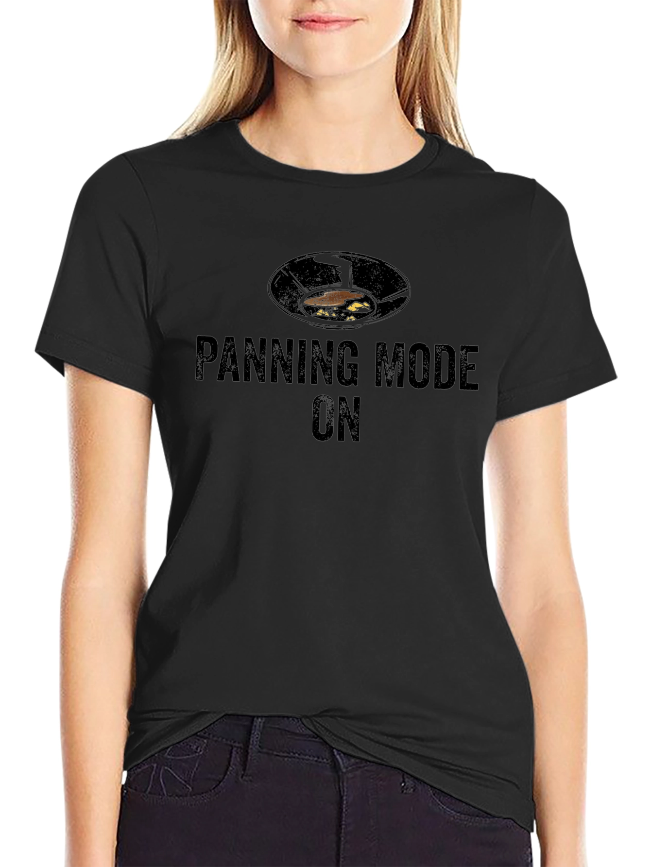 Panning Mode On T-Shirt - Gold Prospecting Tee