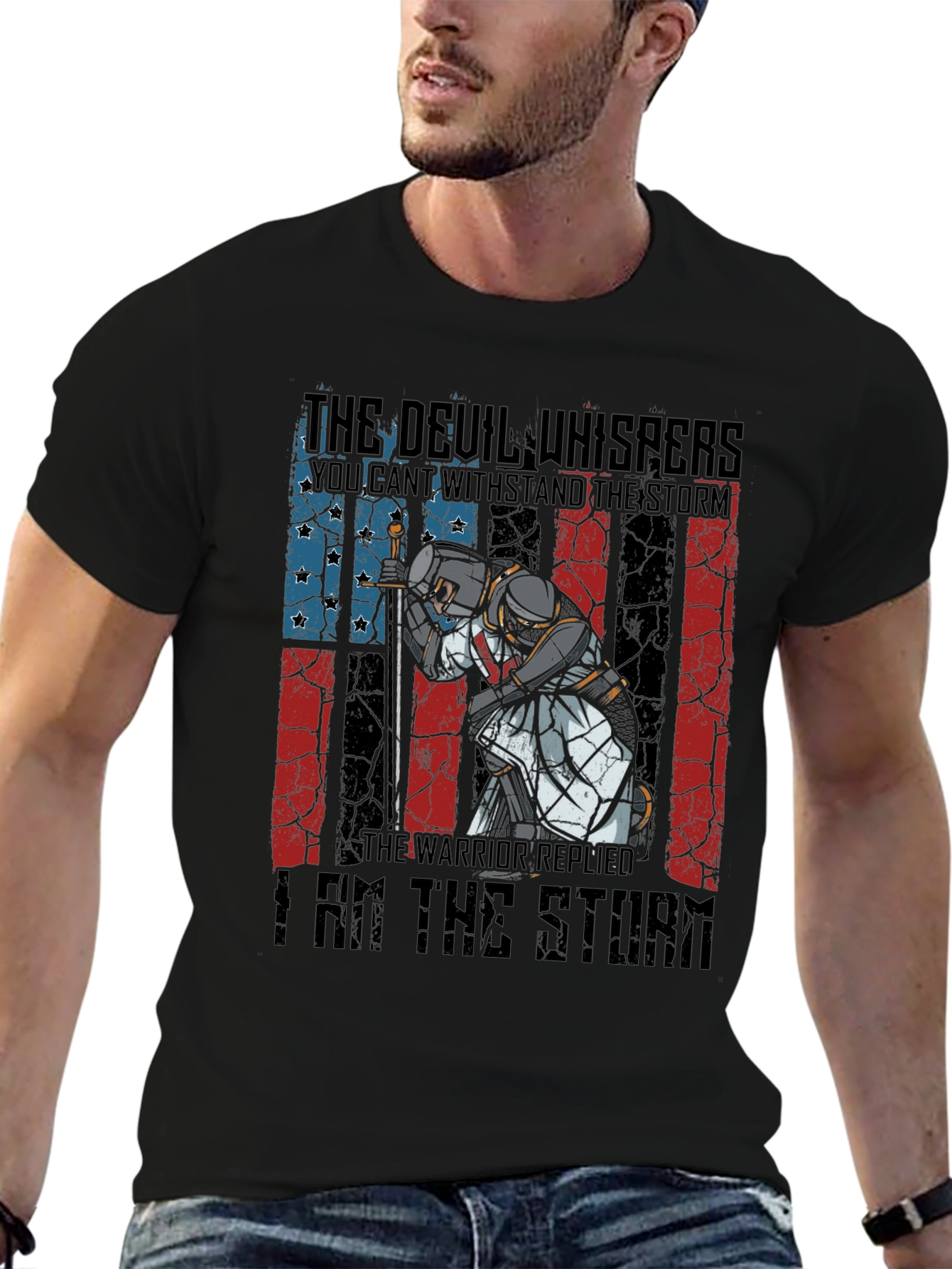 Devil Whispers Warrior Storm T-Shirt