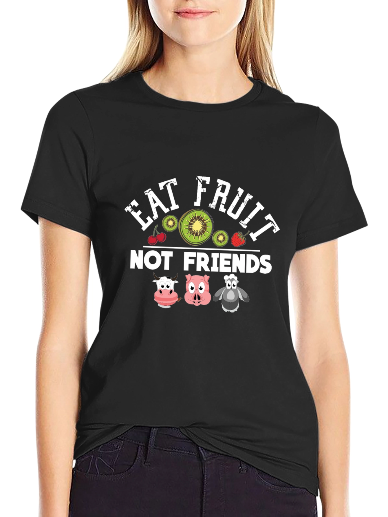 Eat Fruit Not Friends Vegan T-Shirt