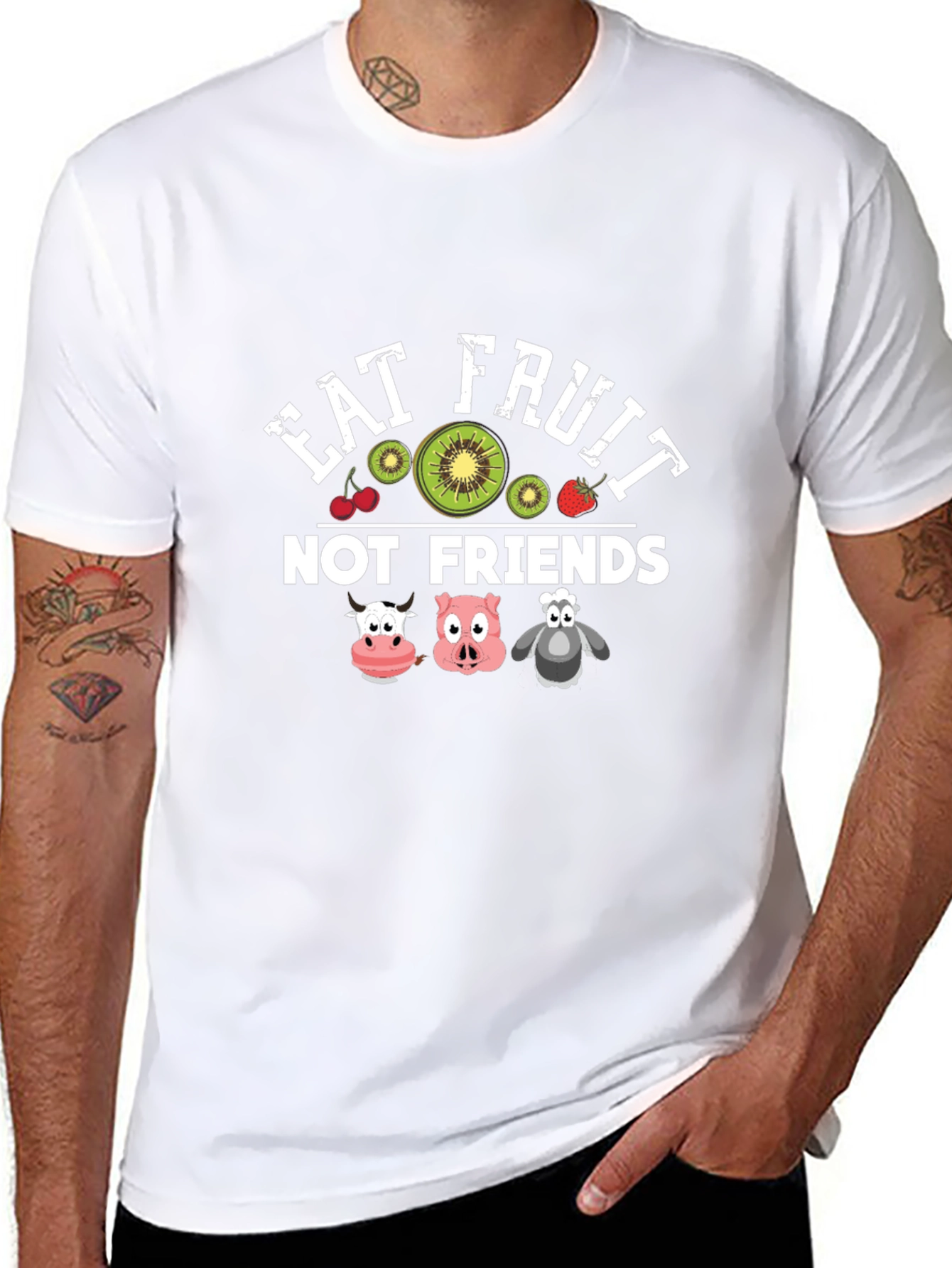 Eat Fruit Not Friends Vegan T-Shirt