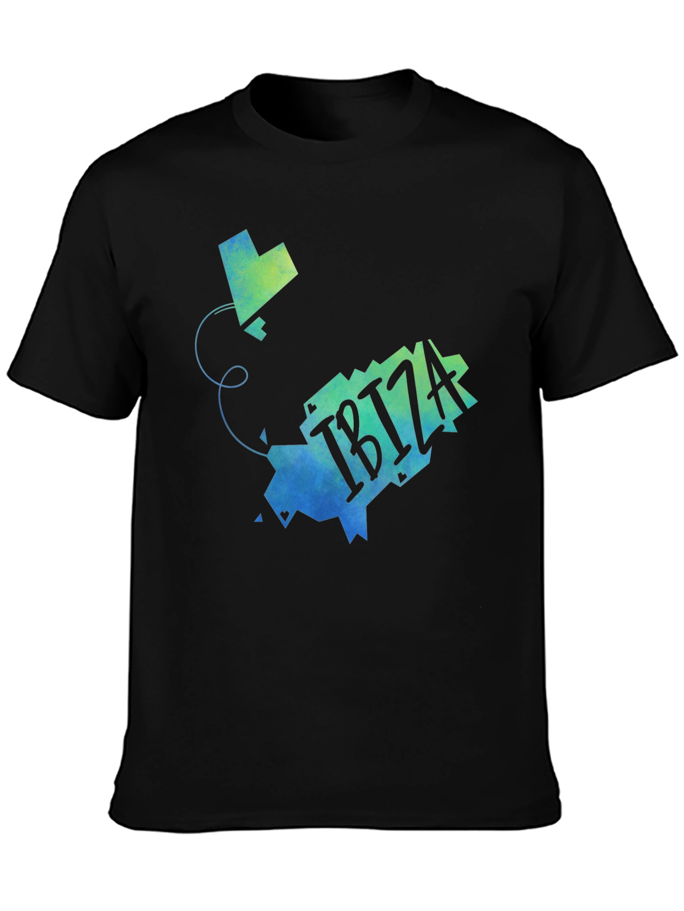 Ibiza Map Graphic T-Shirt - Stylish Travel Souvenir Tee