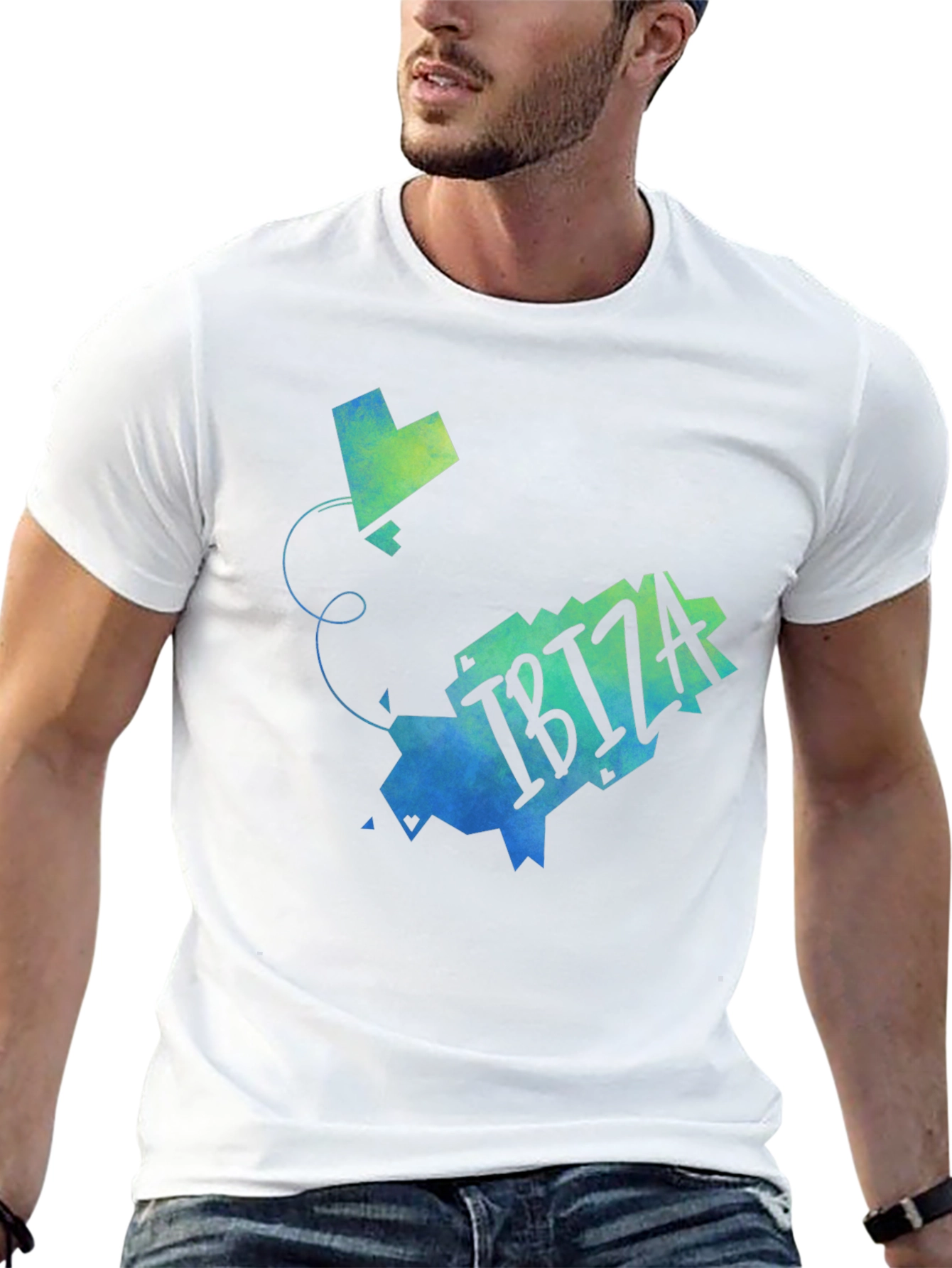 Ibiza Map Graphic T-Shirt - Stylish Travel Souvenir Tee