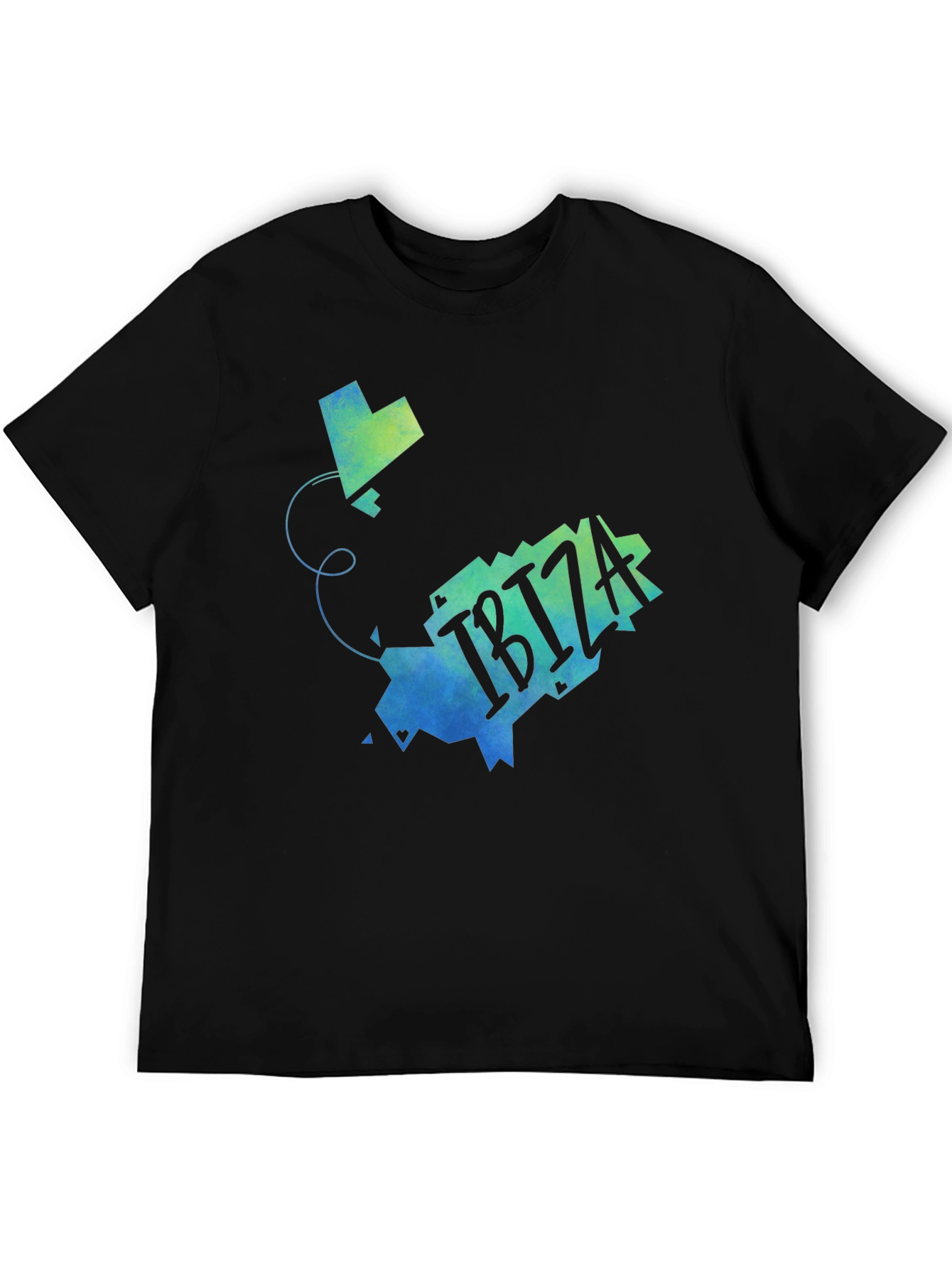 Ibiza Map Graphic T-Shirt - Stylish Travel Souvenir Tee