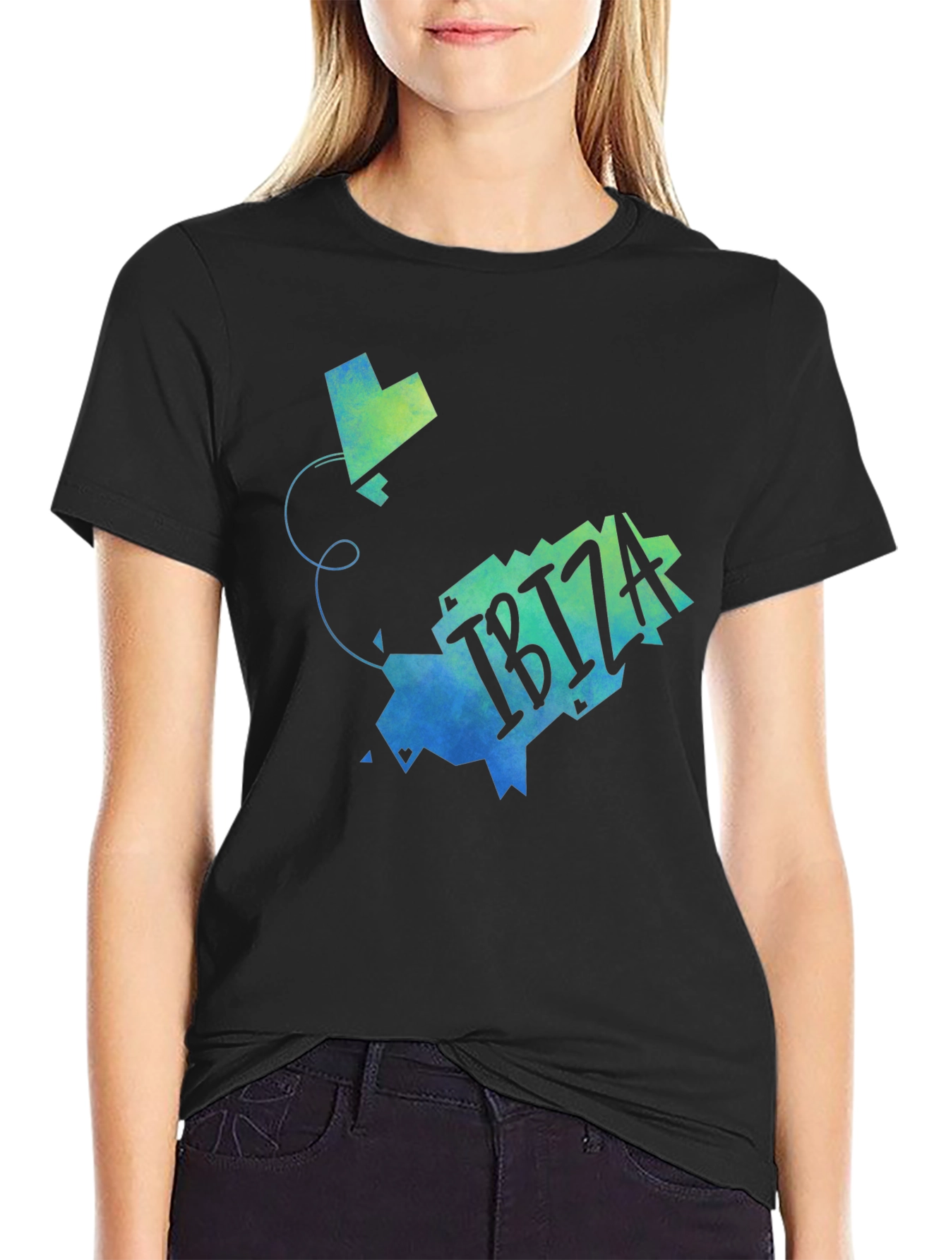 Ibiza Map Graphic T-Shirt - Stylish Travel Souvenir Tee