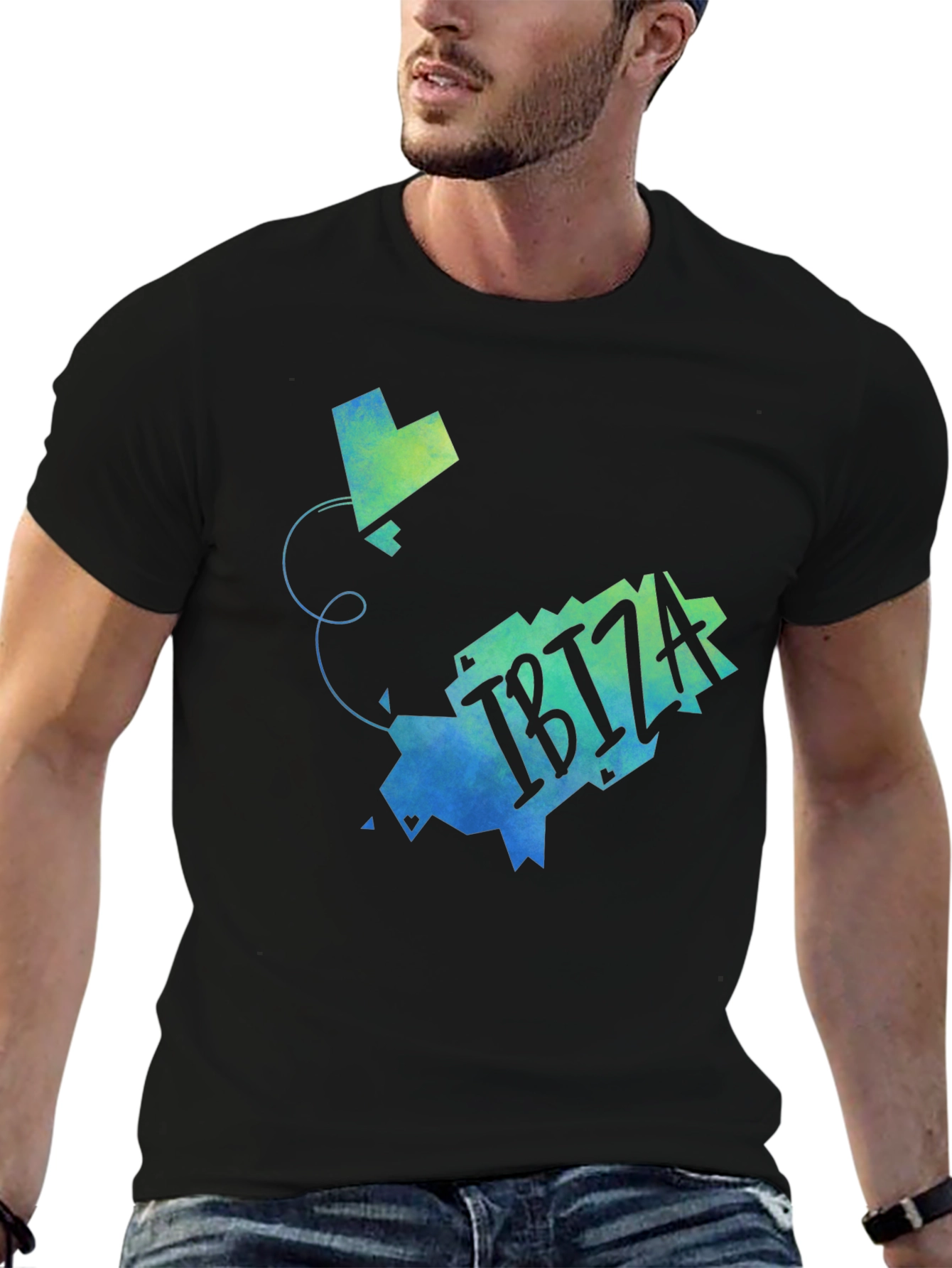 Ibiza Map Graphic T-Shirt - Stylish Travel Souvenir Tee