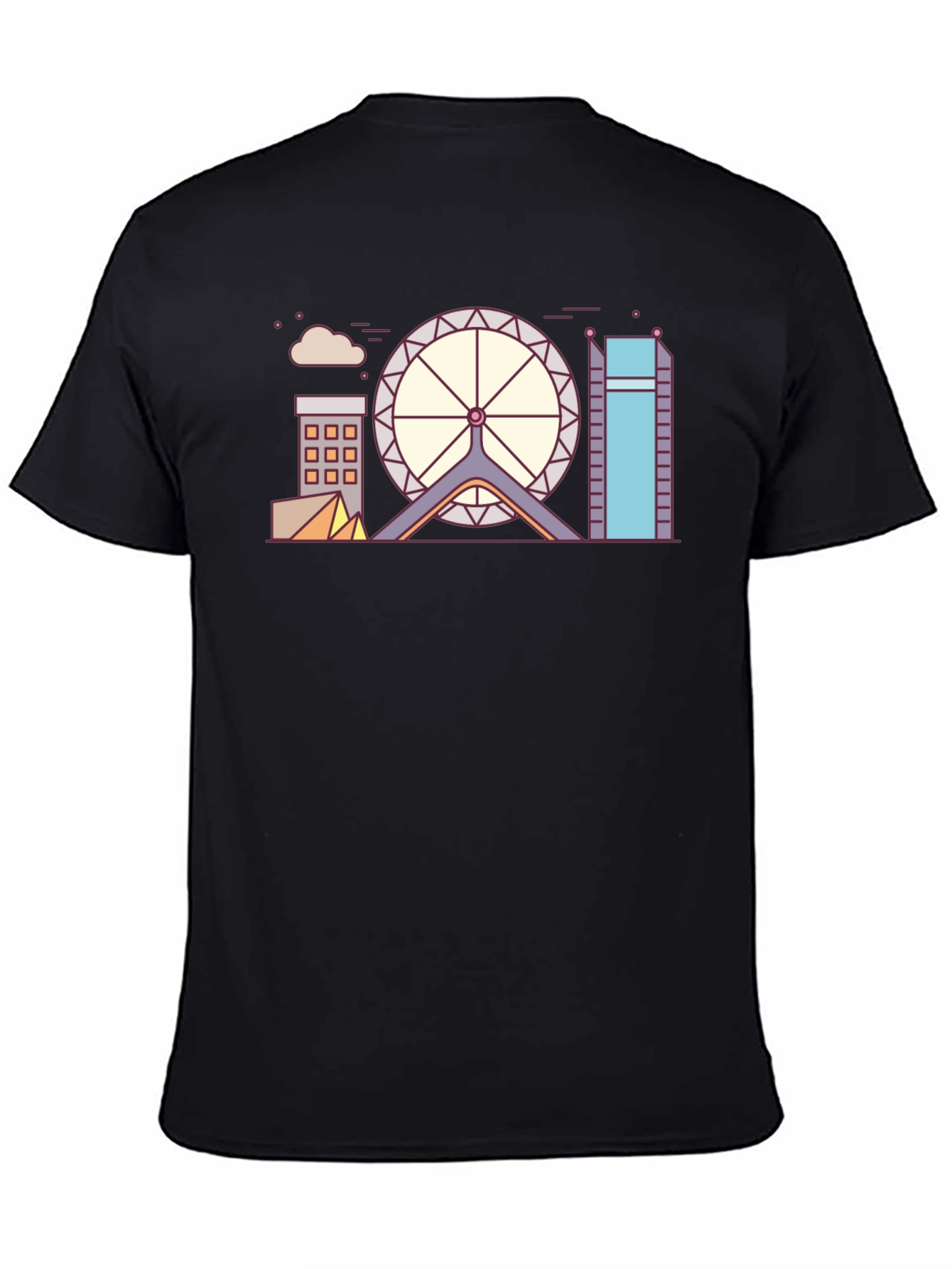Geometric Cityscape Graphic Tee