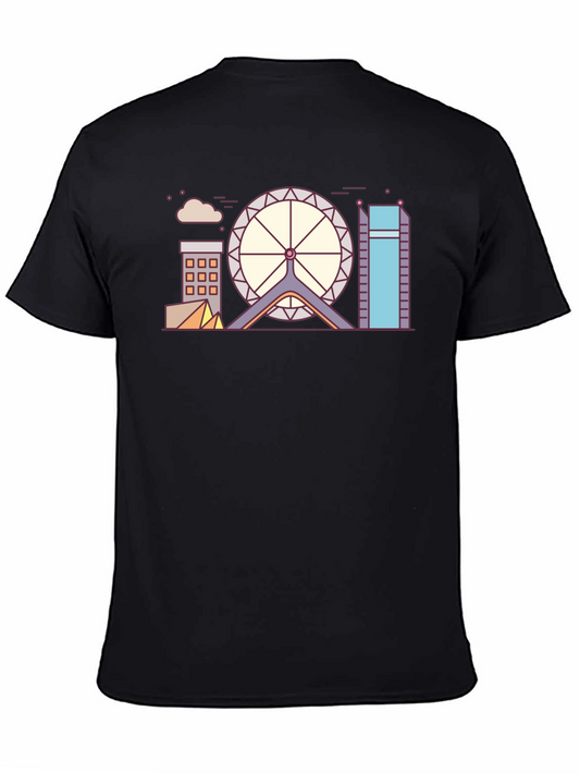 Geometric Cityscape Graphic Tee
