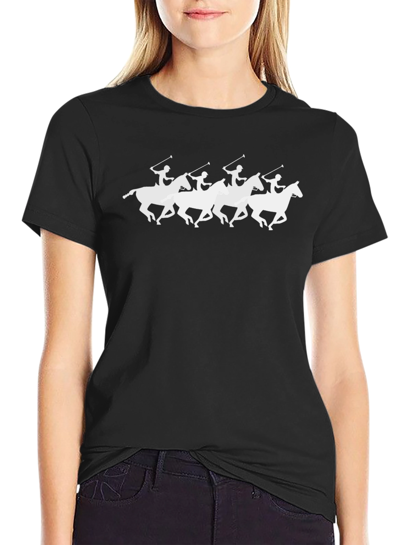 Polo Player Graphic Tee - Classic Black T-Shirt