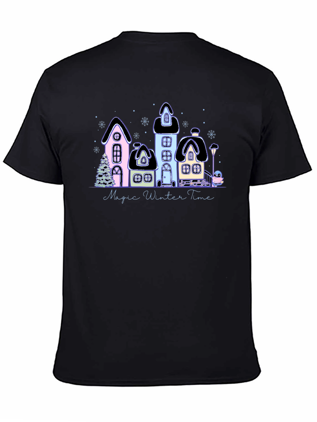 Magic Winter Time Black T-Shirt