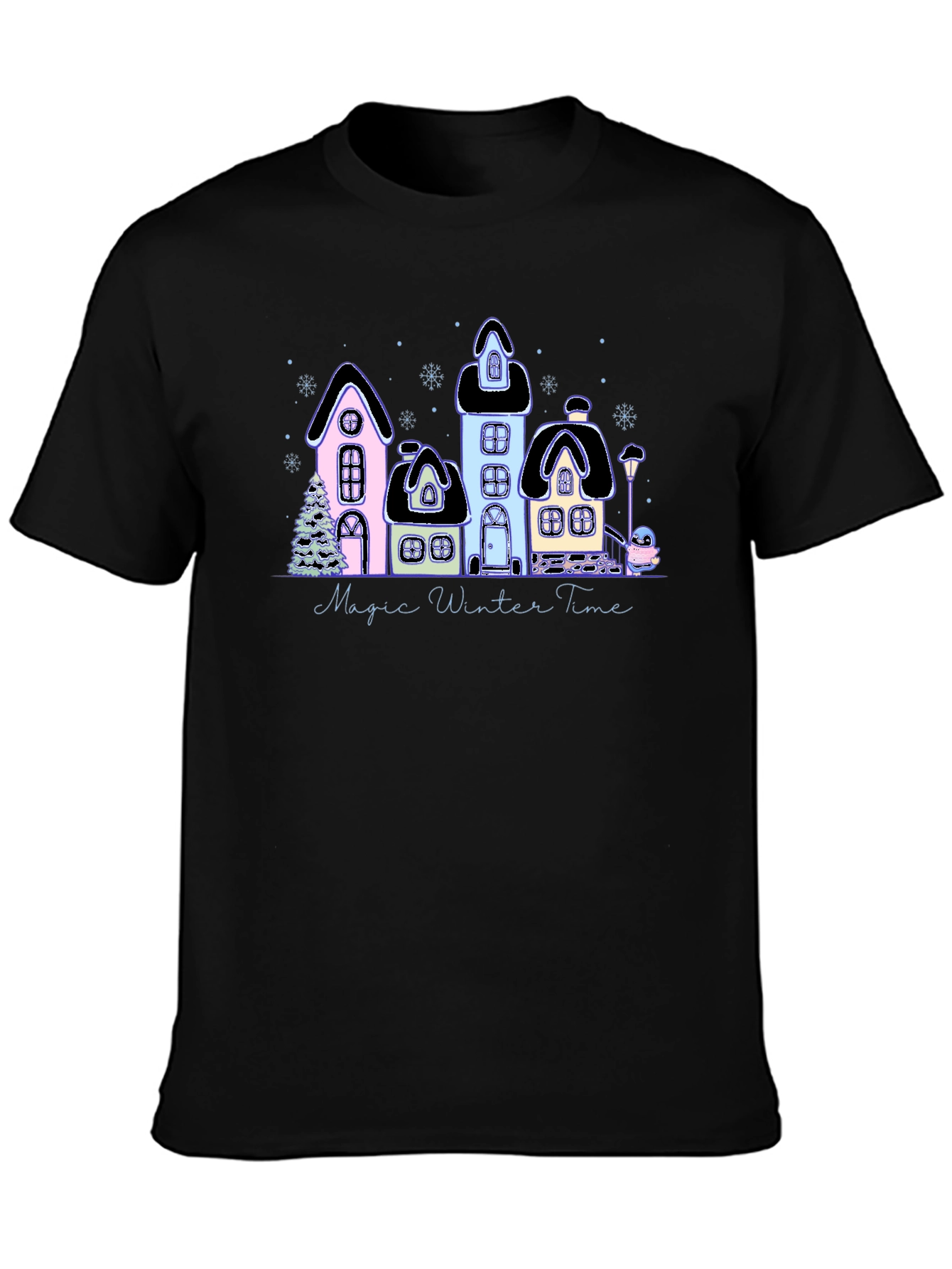 Magic Winter Time Black T-Shirt