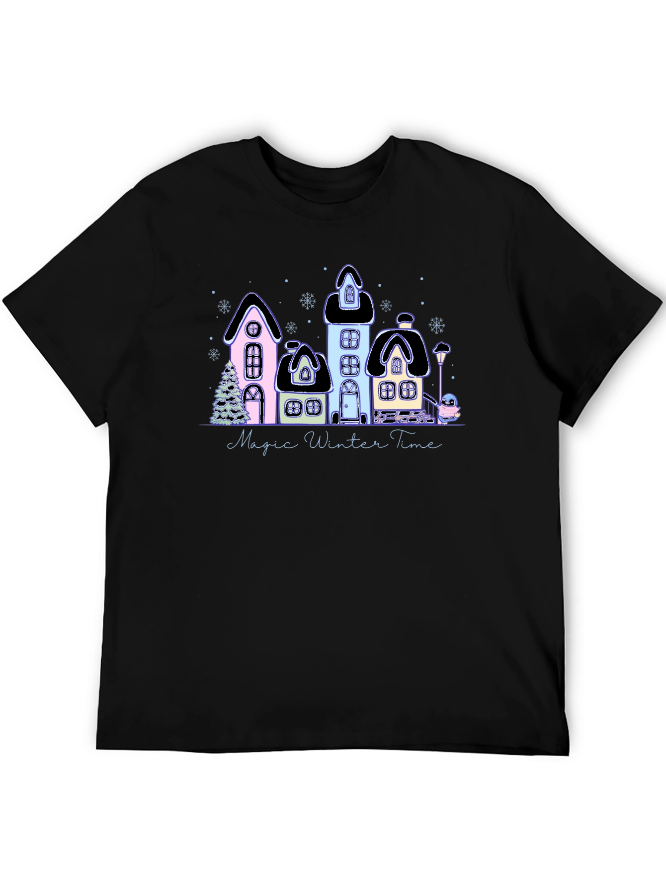 Magic Winter Time Black T-Shirt
