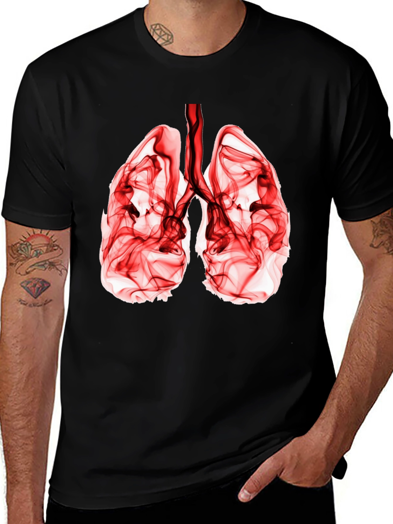 Lung Graphic Black Tee