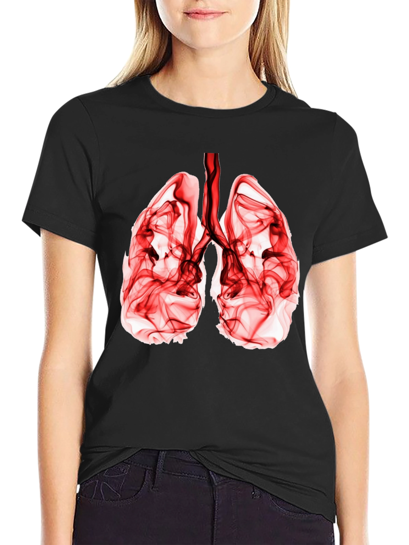 Lung Graphic Black Tee