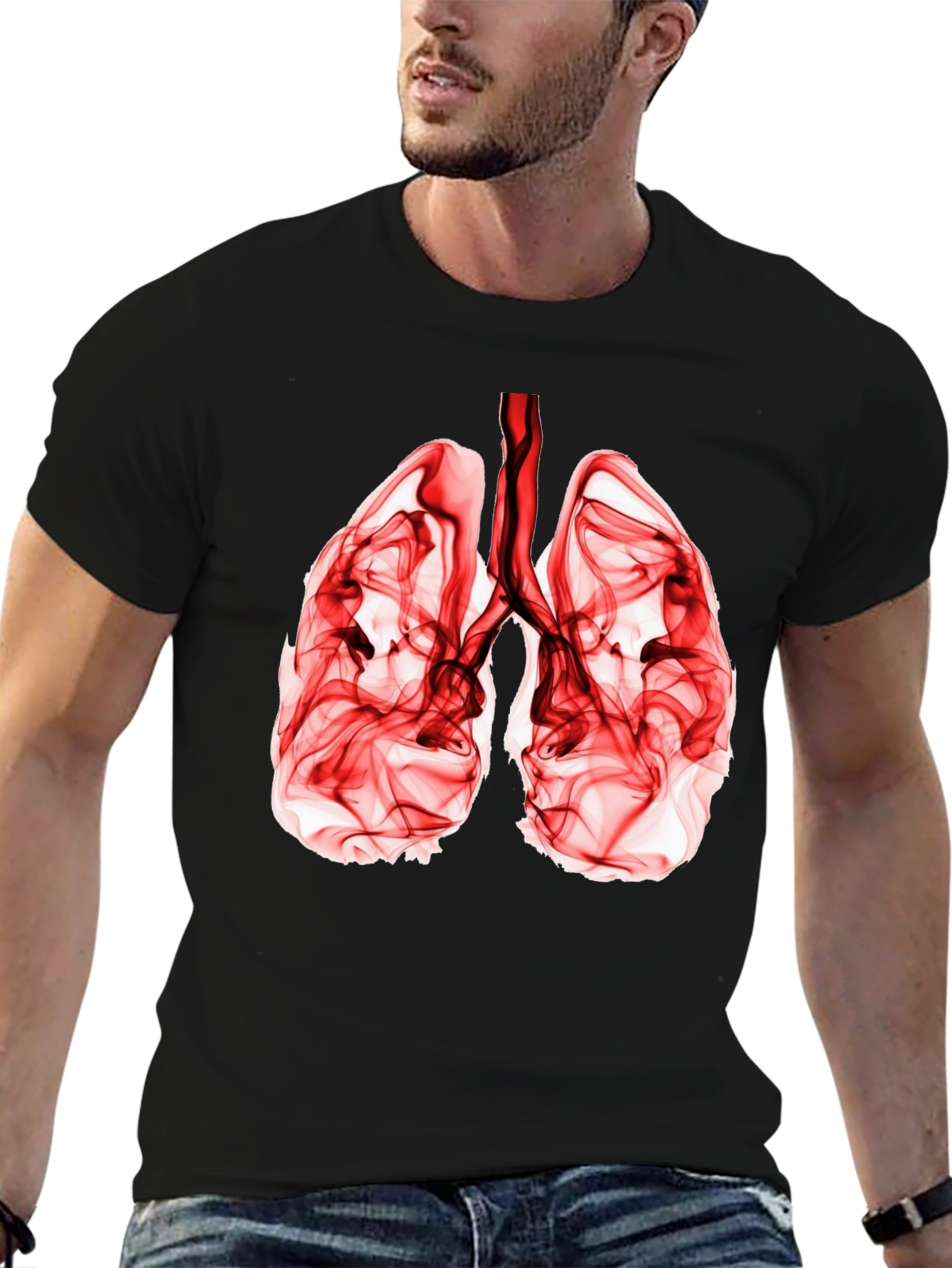 Lung Graphic Black Tee