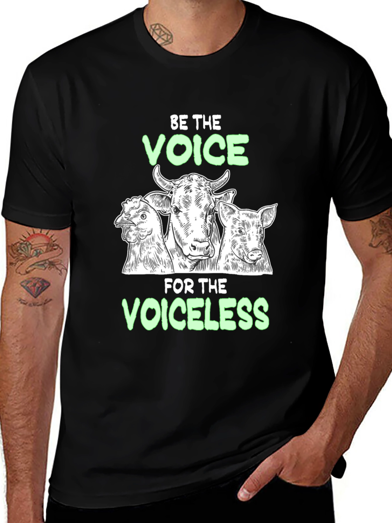 Be the Voice T-Shirt: Vegan Animal Rights Tee