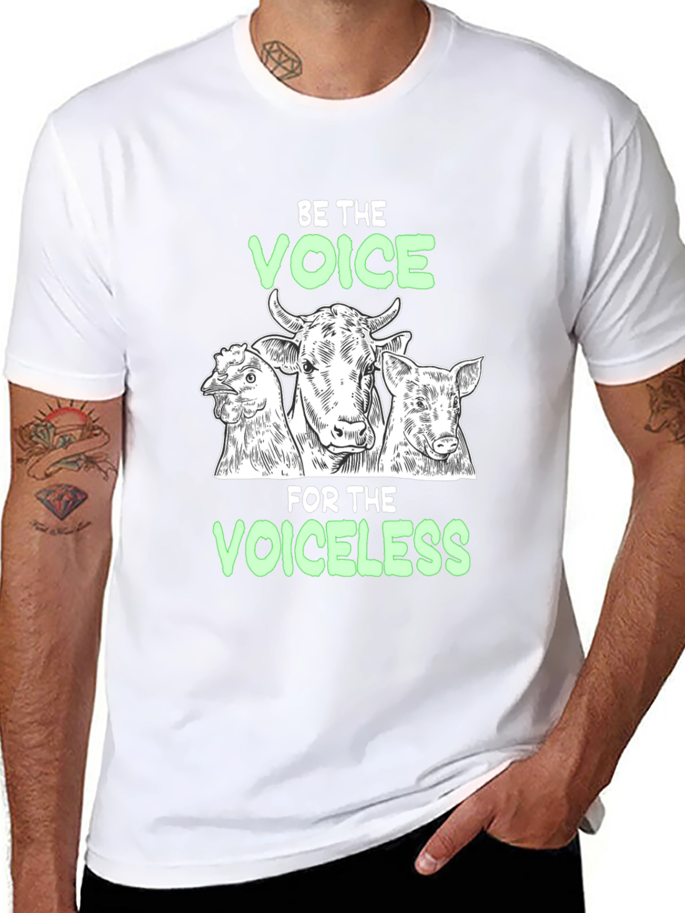 Be the Voice T-Shirt: Vegan Animal Rights Tee