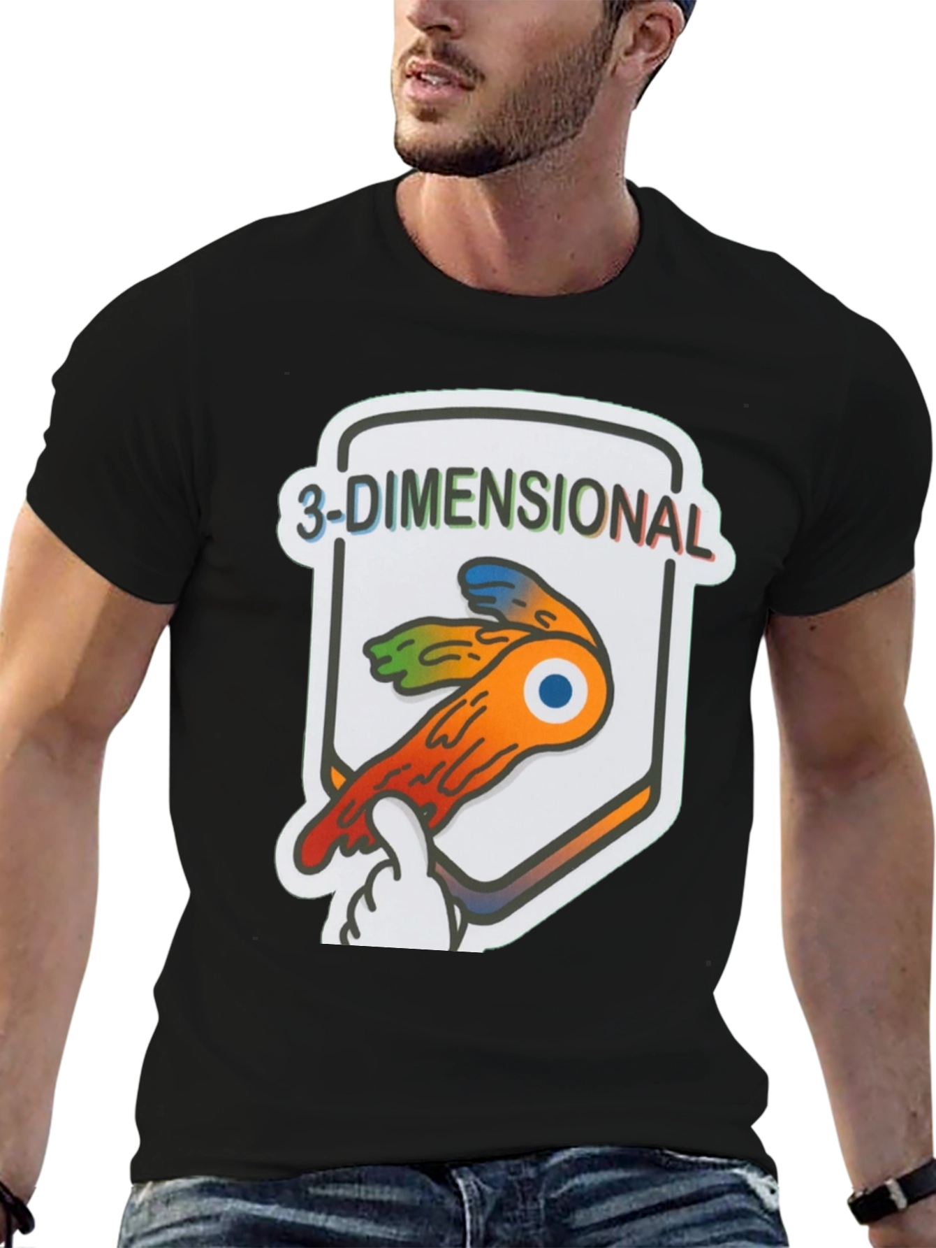 3-Dimensional Graphic T-Shirt | Funny Eye Design