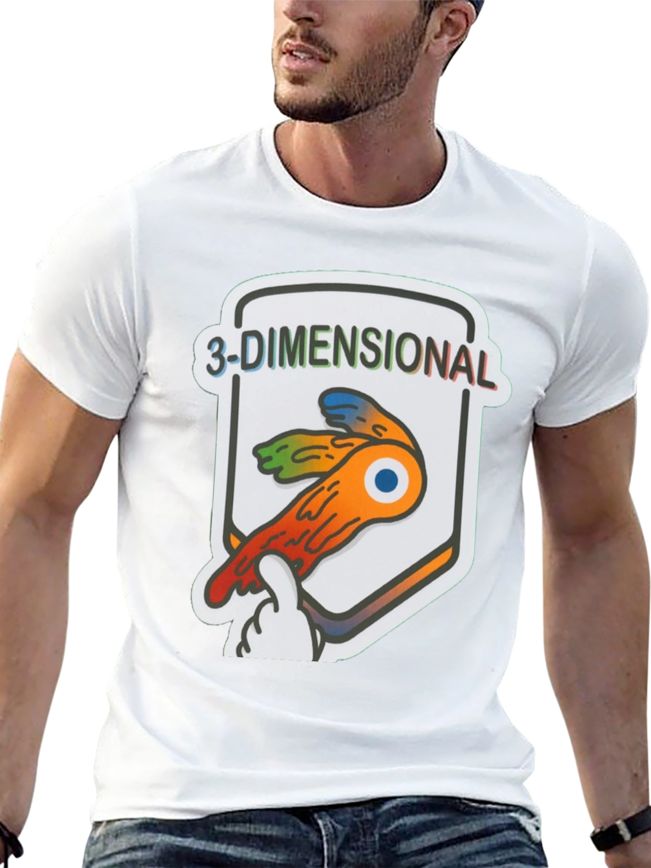 3-Dimensional Graphic T-Shirt | Funny Eye Design