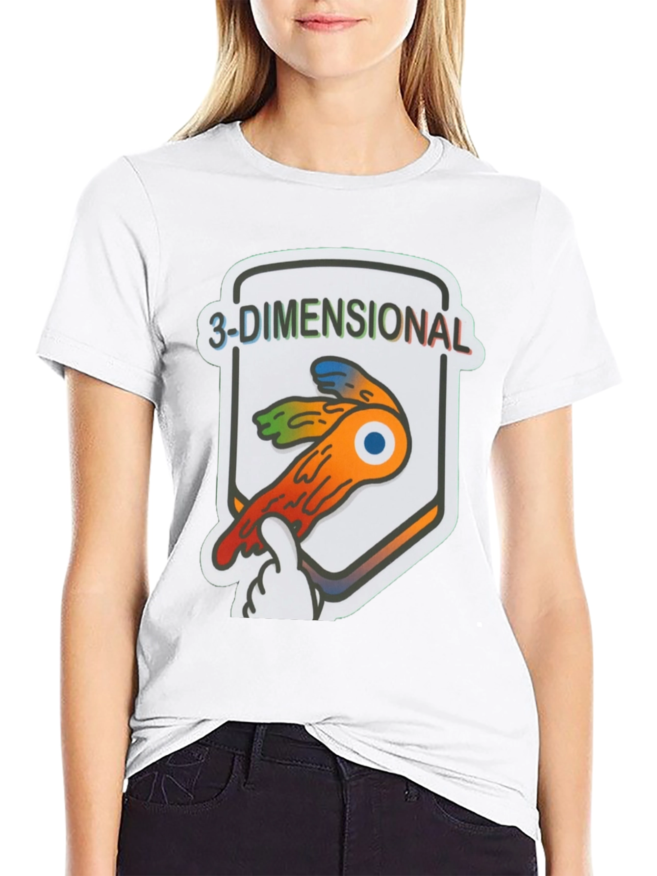 3-Dimensional Graphic T-Shirt | Funny Eye Design
