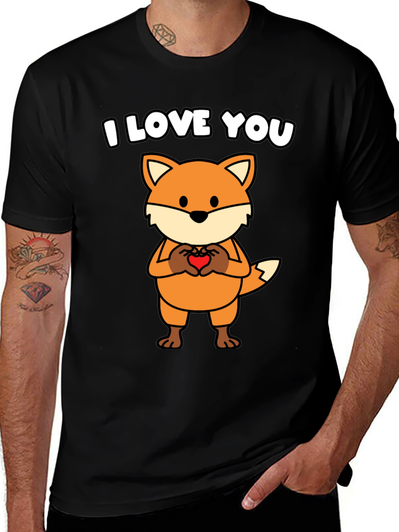 I Love You Fox Graphic T-Shirt